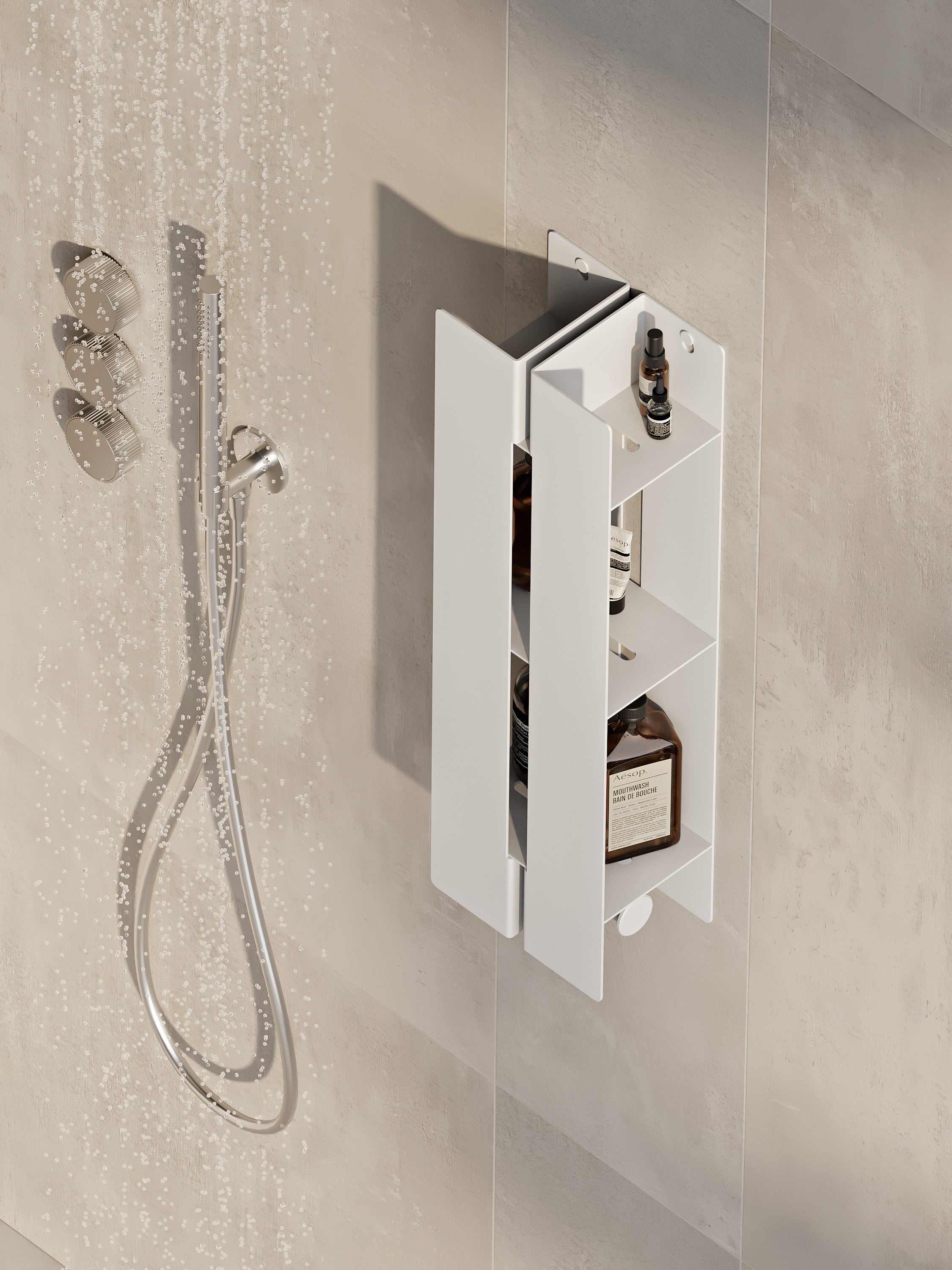 Vertical Metal Bathroom Shelf