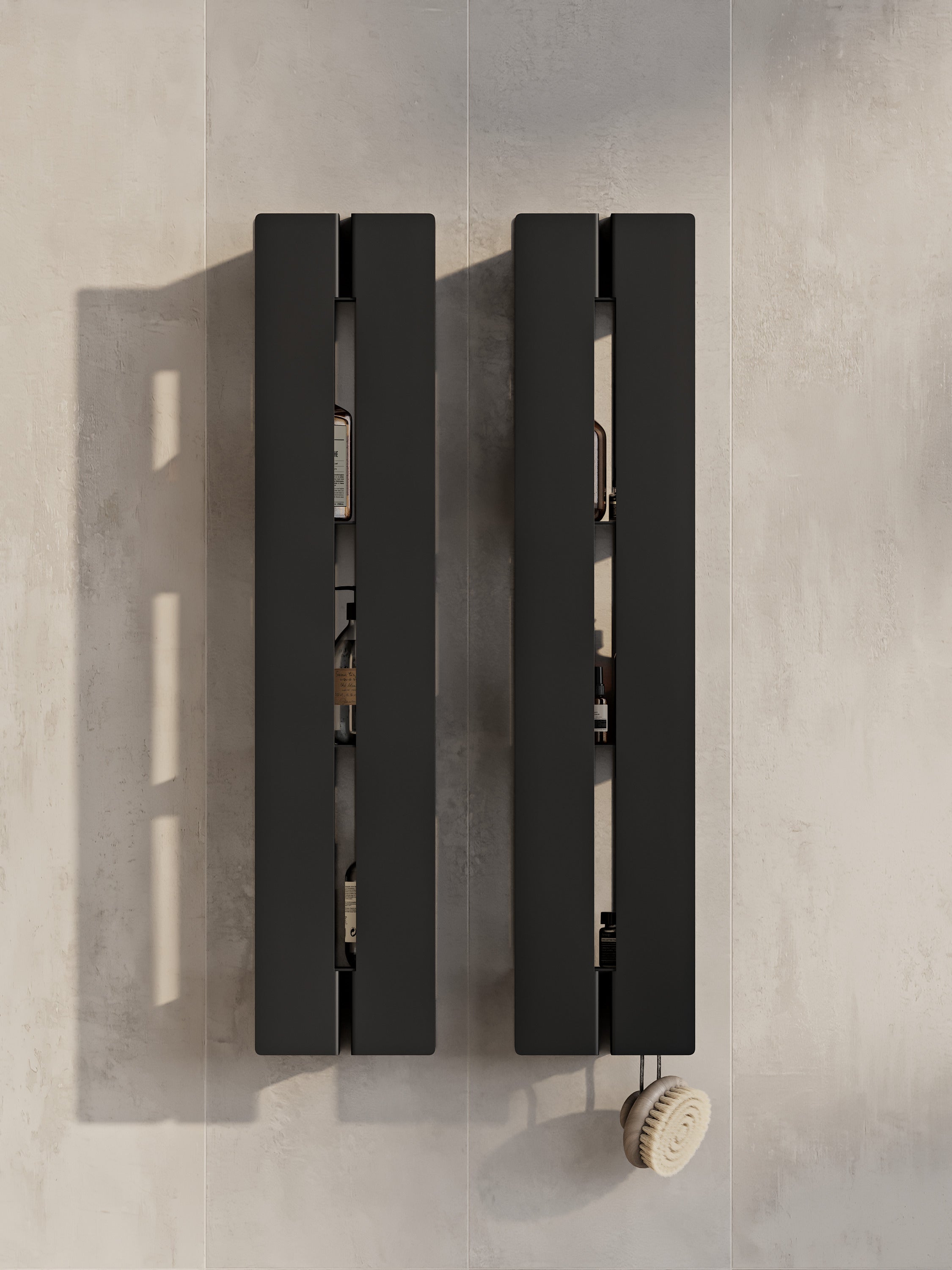 Vertical Metal Bathroom Shelf