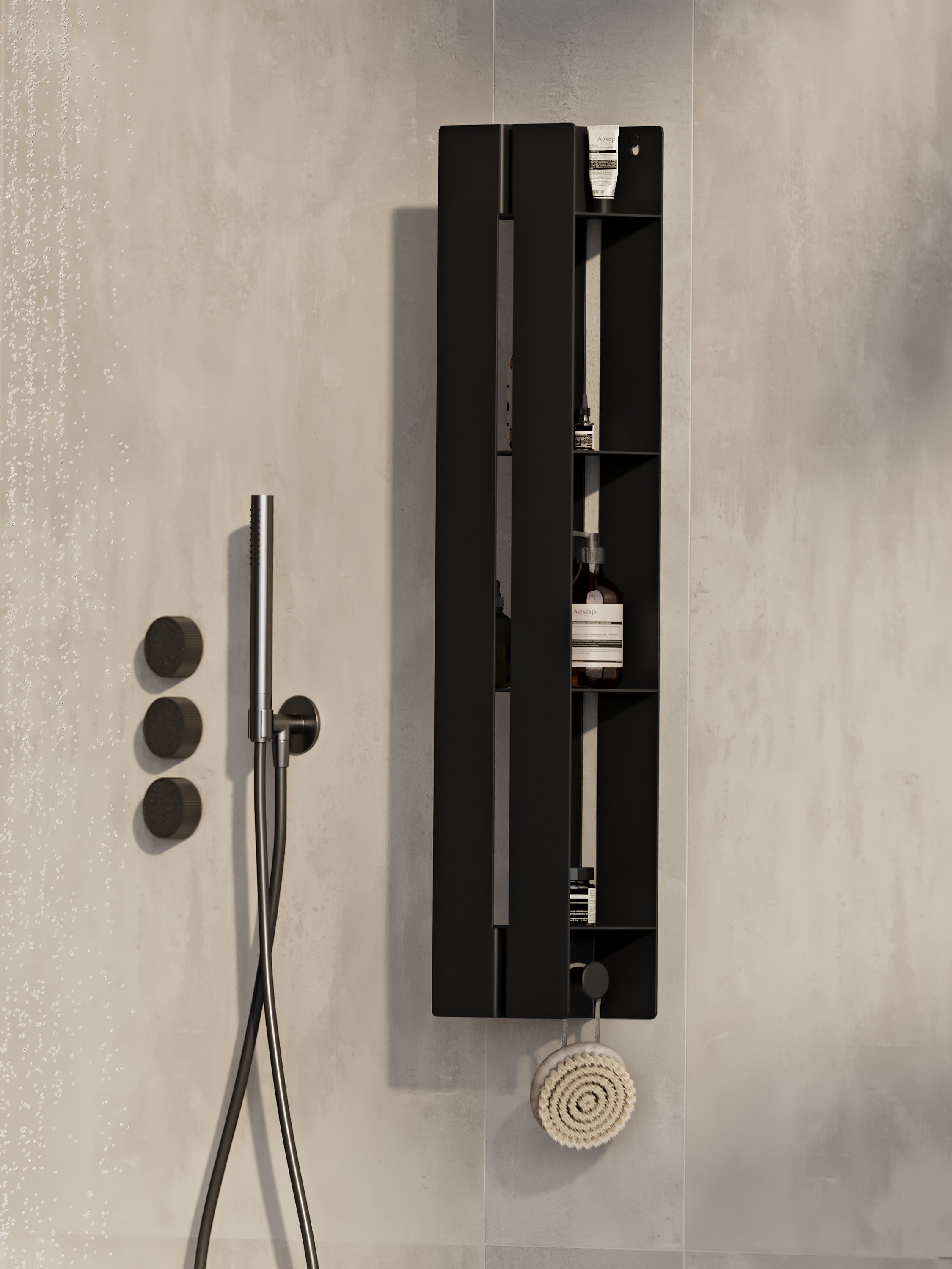 Vertical Metal Bathroom Shelf