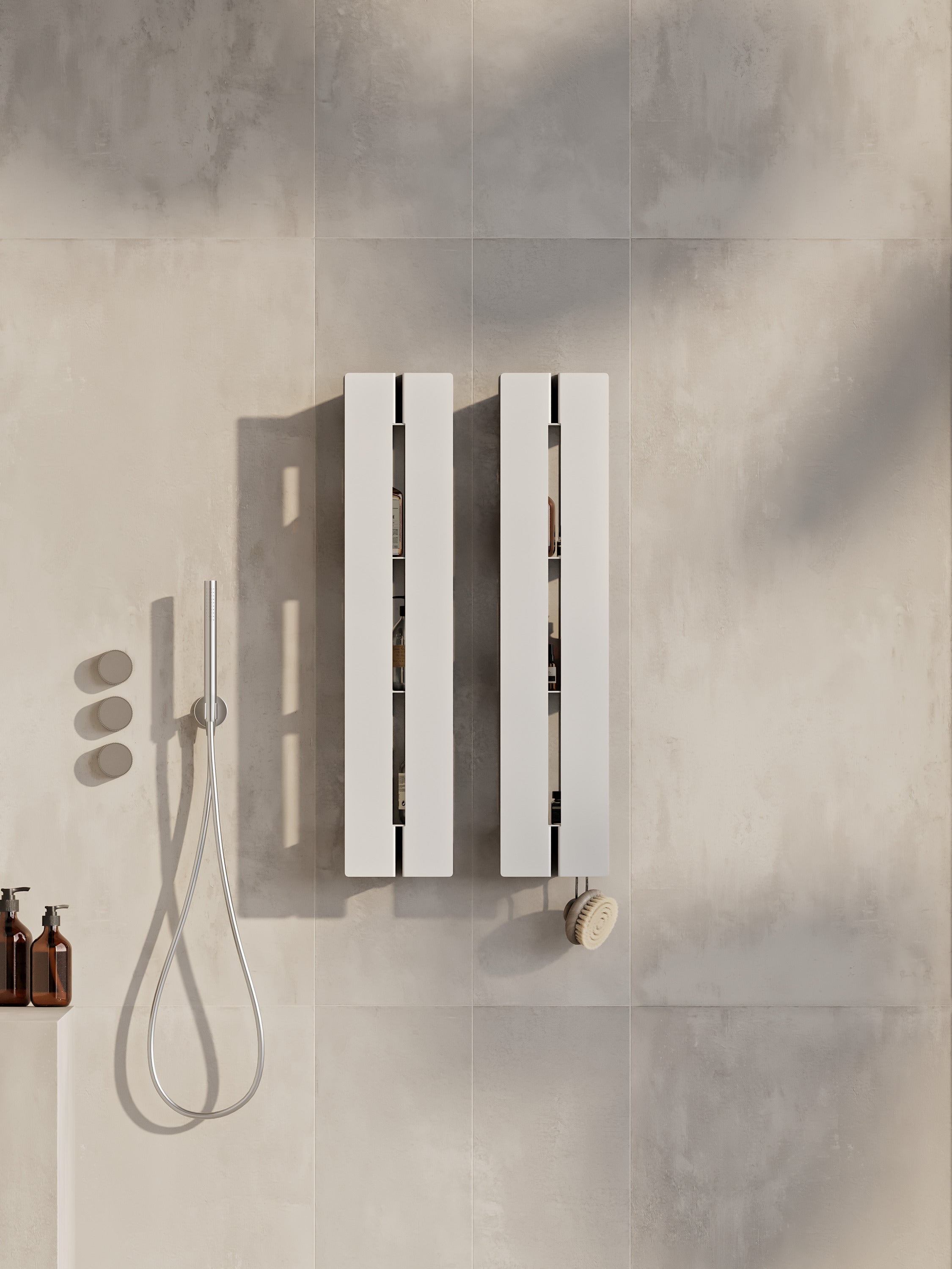 Vertical Metal Bathroom Shelf