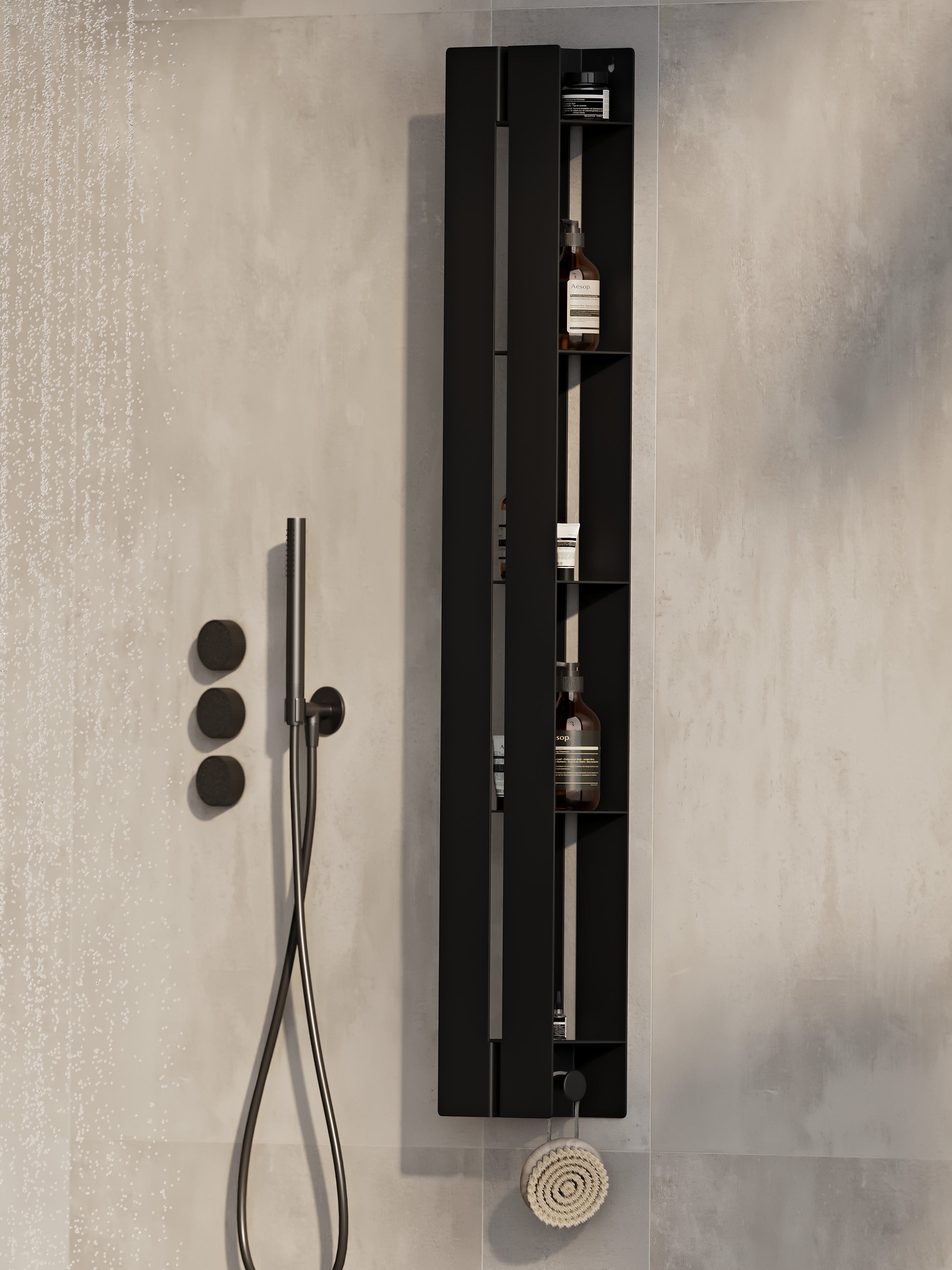 Vertical Metal Bathroom Shelf