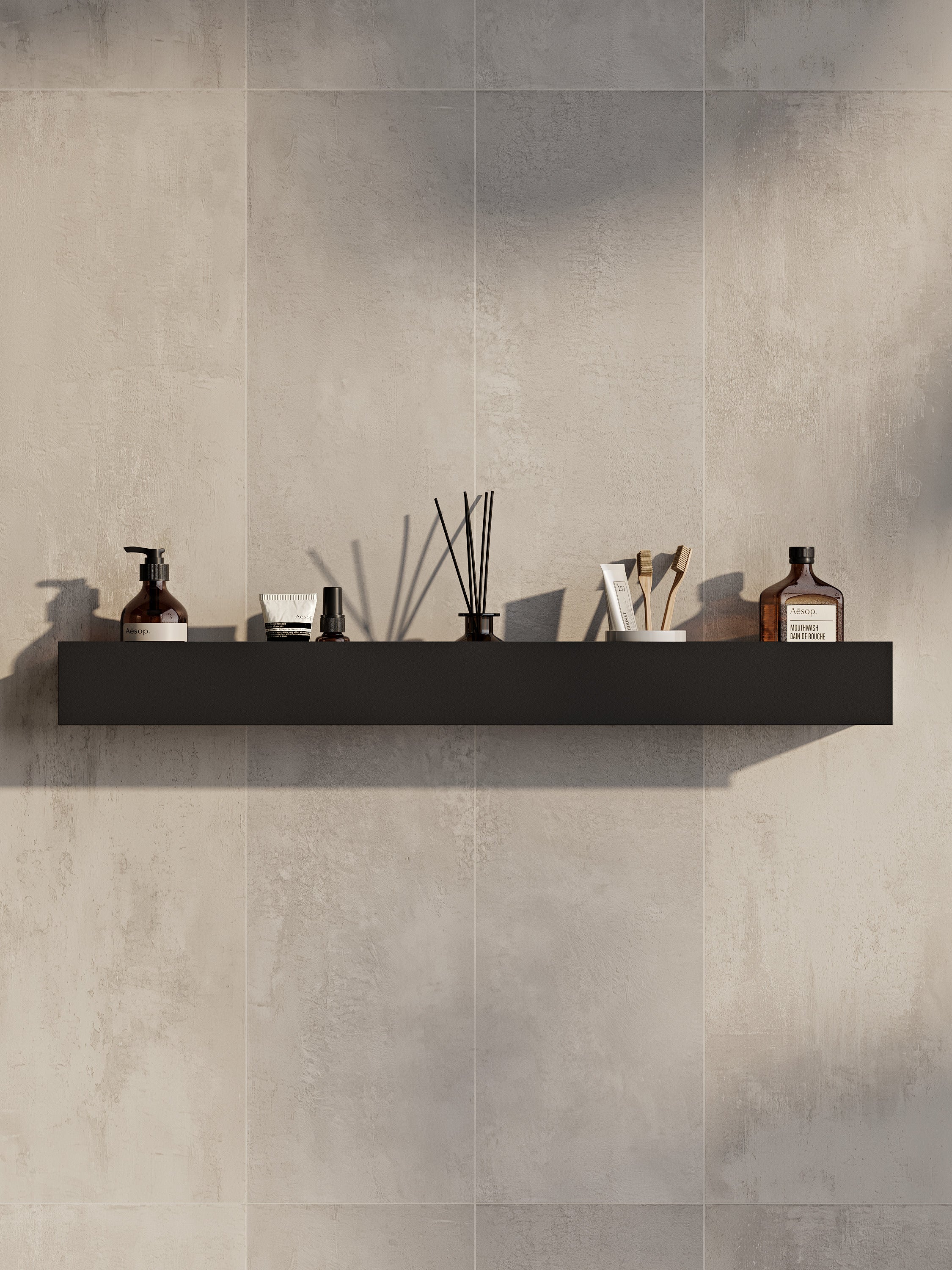 Modern designer stainless steel bathroom shelf
