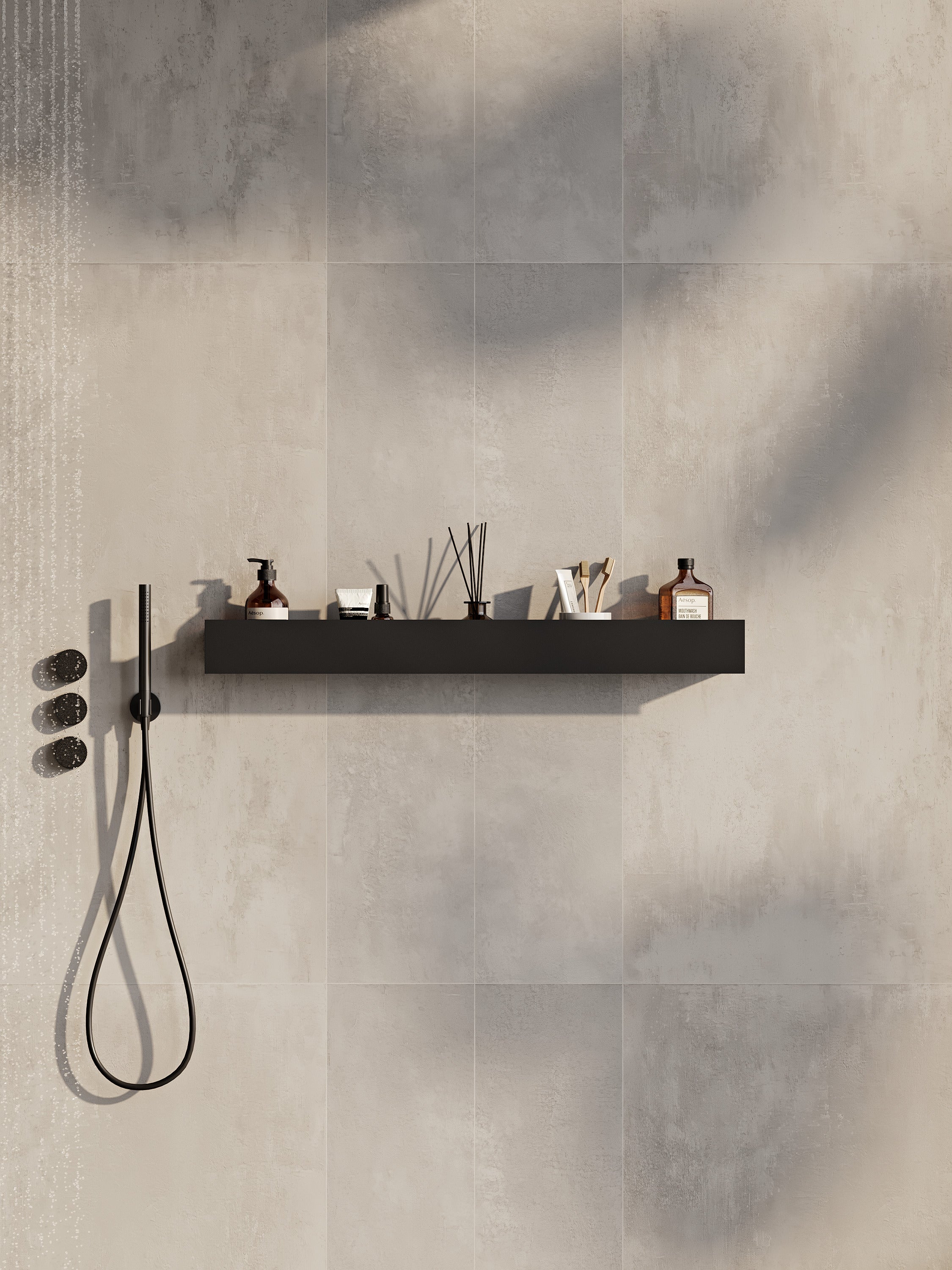 Modern designer stainless steel bathroom shelf