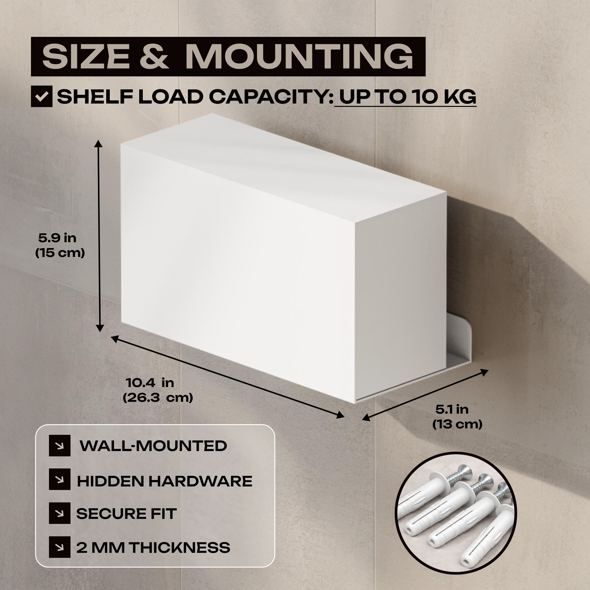 Wall-Mounted Steel Tissue Holder Closed Design