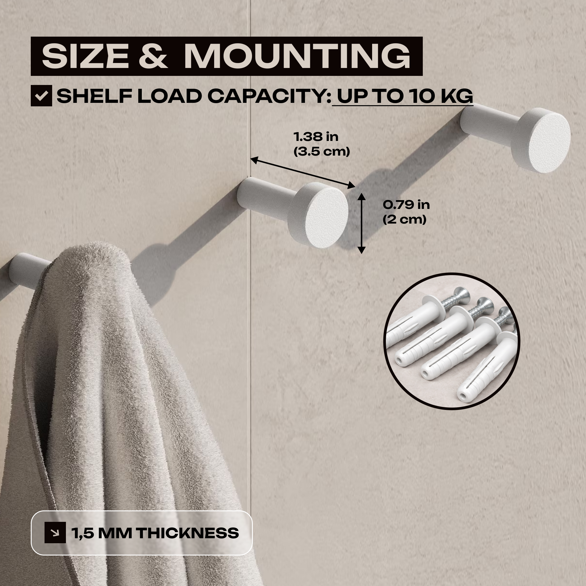 Steel Bathroom Wall Hook