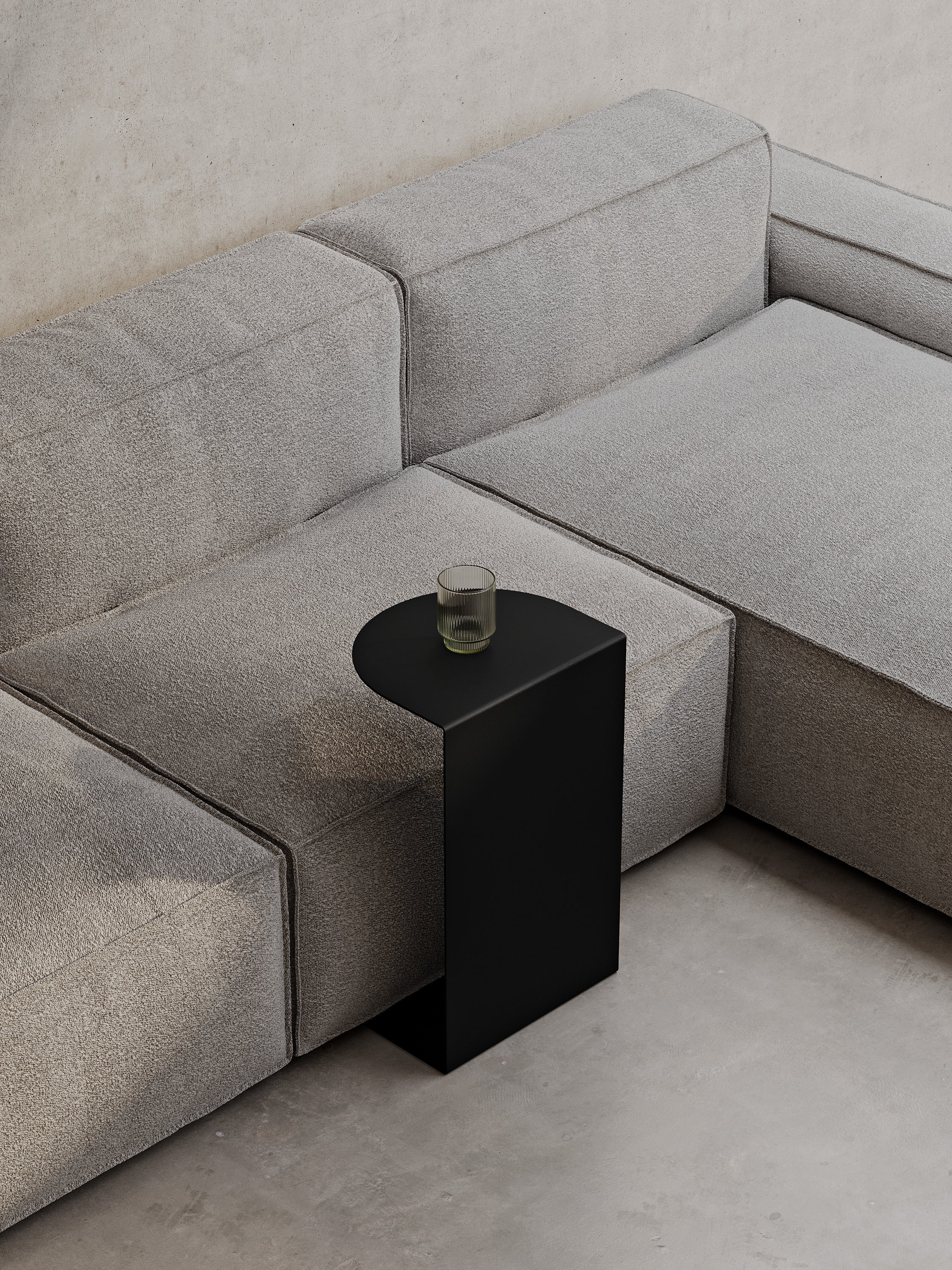 Tavolino da caffè minimalista in metallo