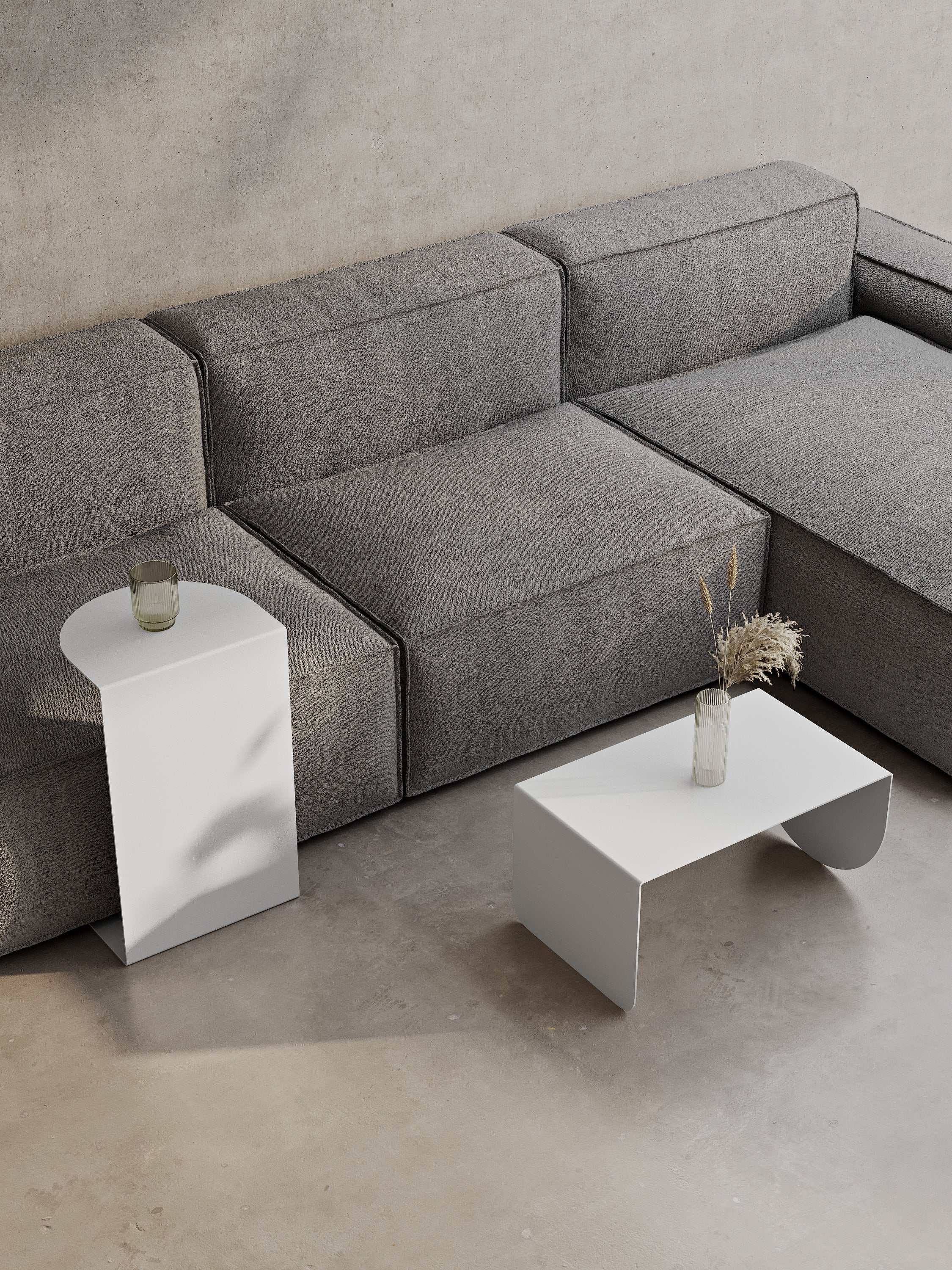 Tavolino da caffè minimalista in metallo