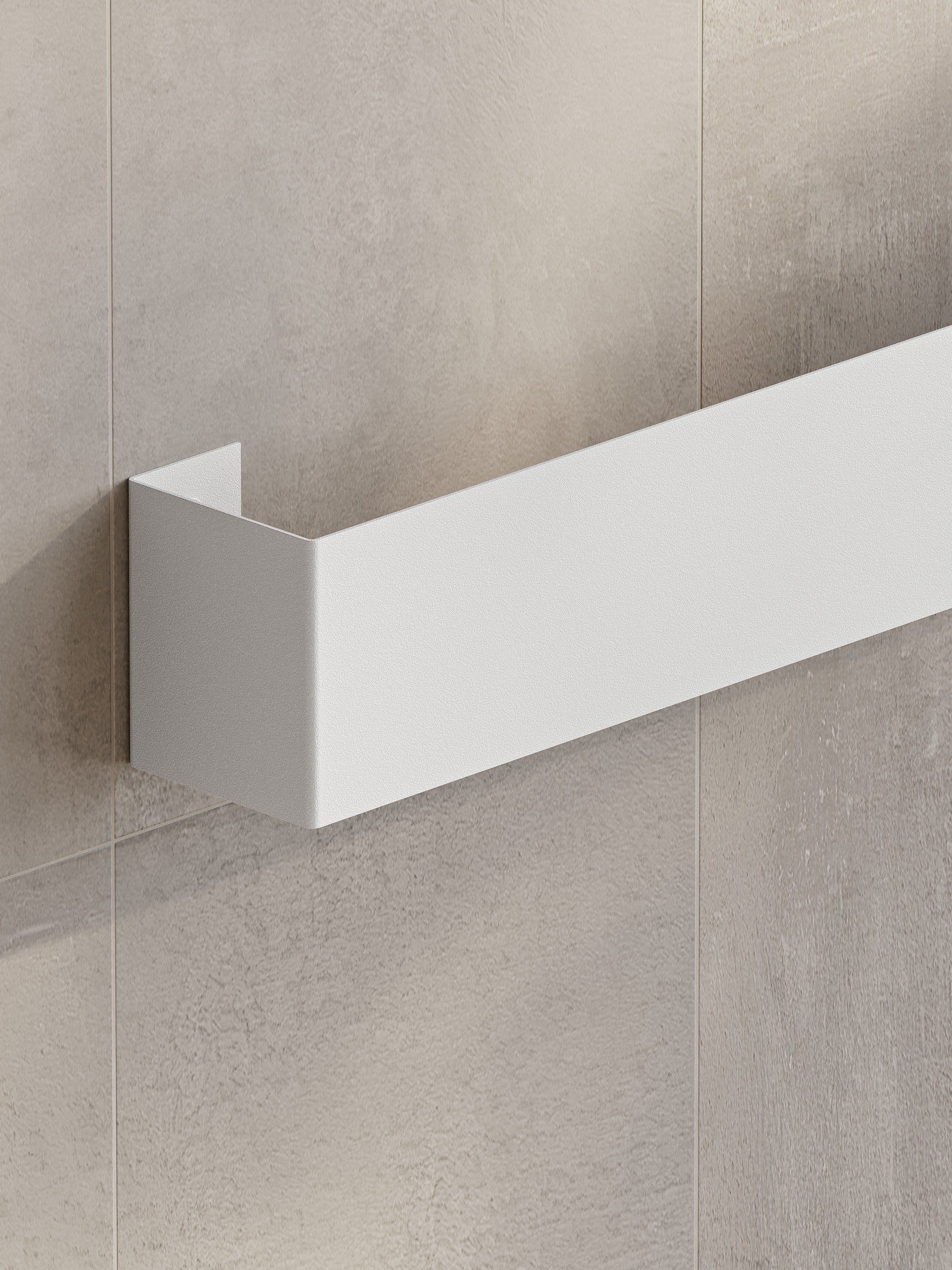 Wall-Mounted Steel Towel Bar | Minimalist Bathroom Towel Holder (Black or White)