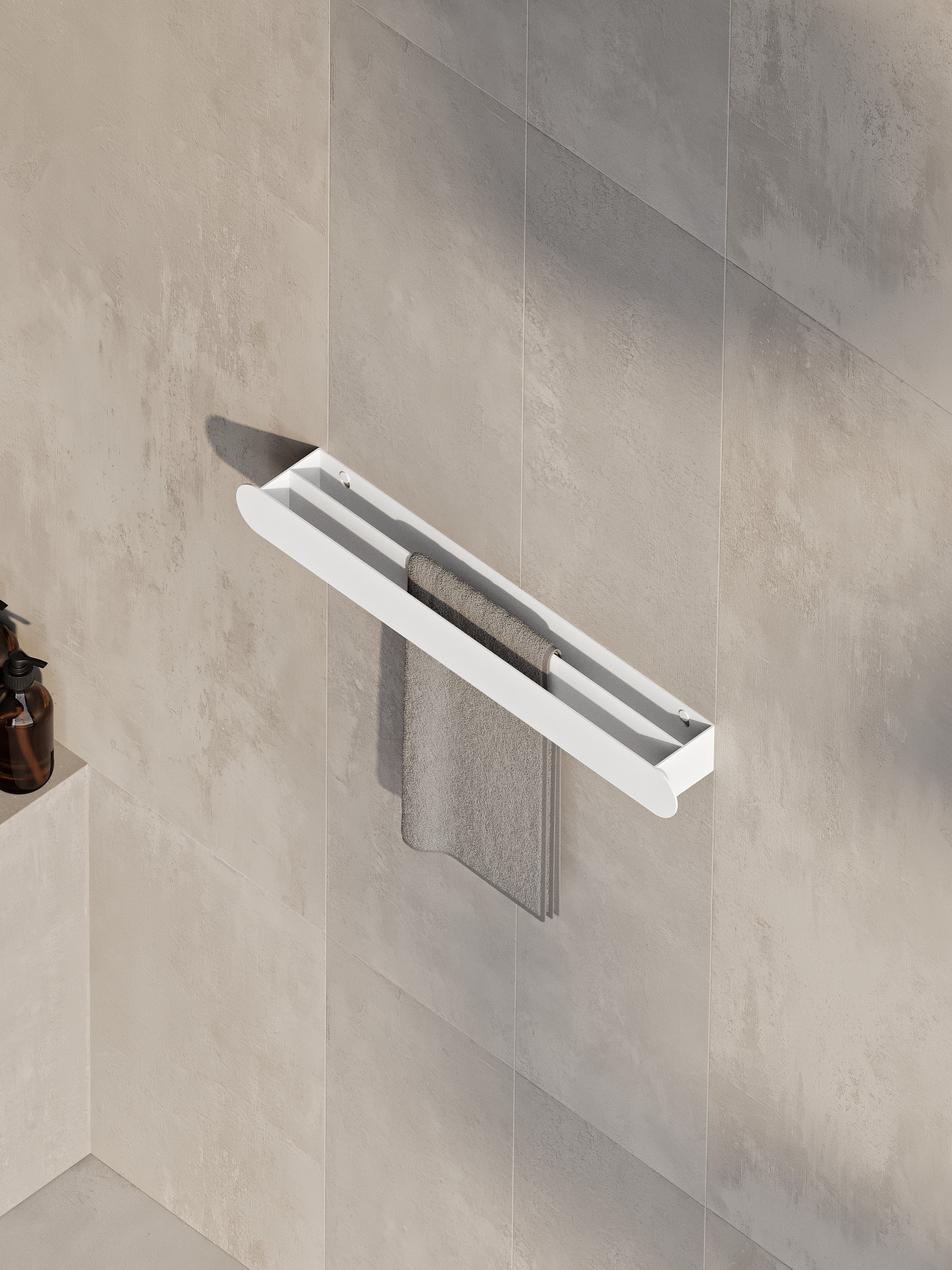 Wall-Mounted Steel Towel Bar