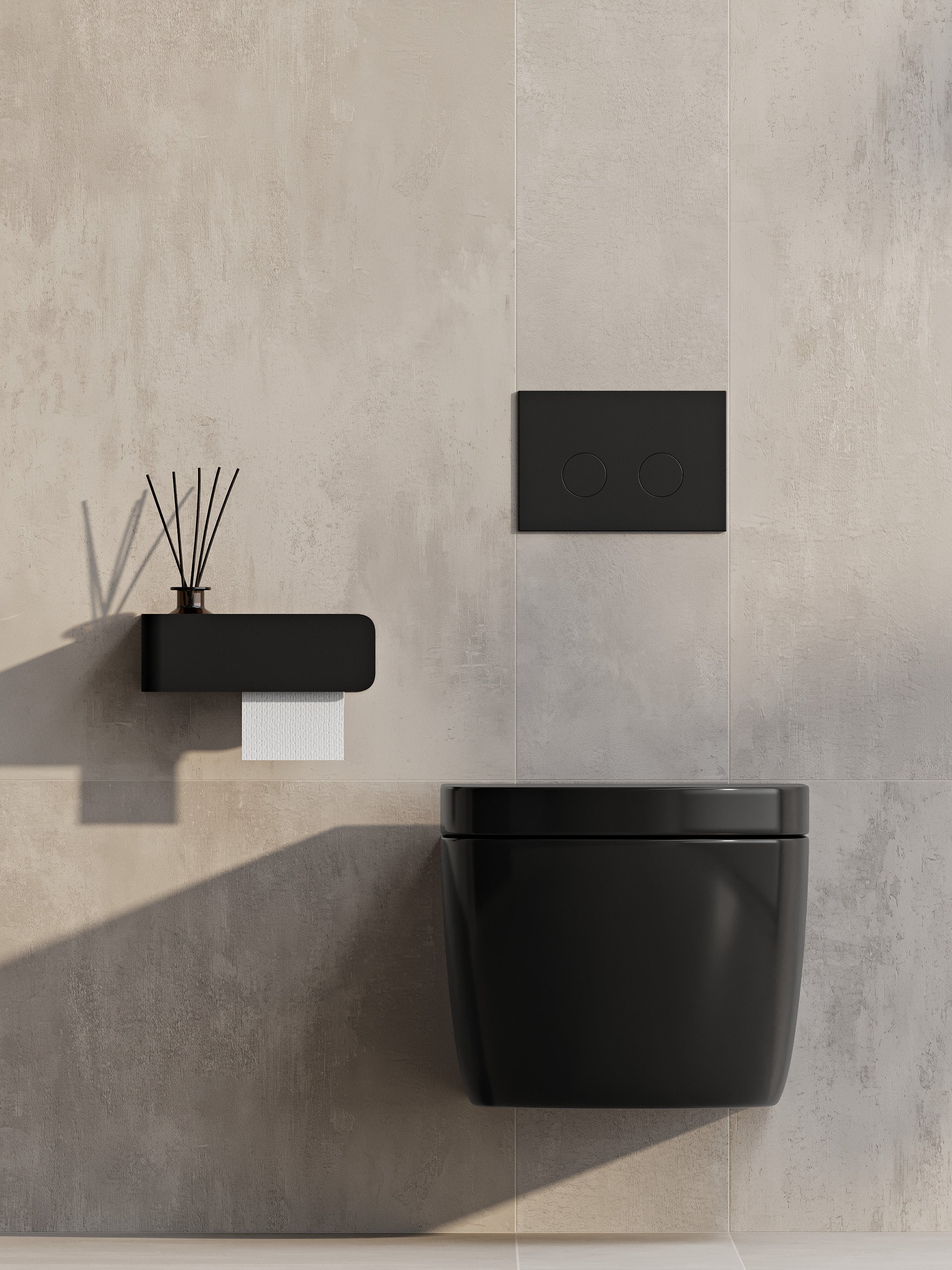 Modern Steel Toilet Paper Holder with Shelf