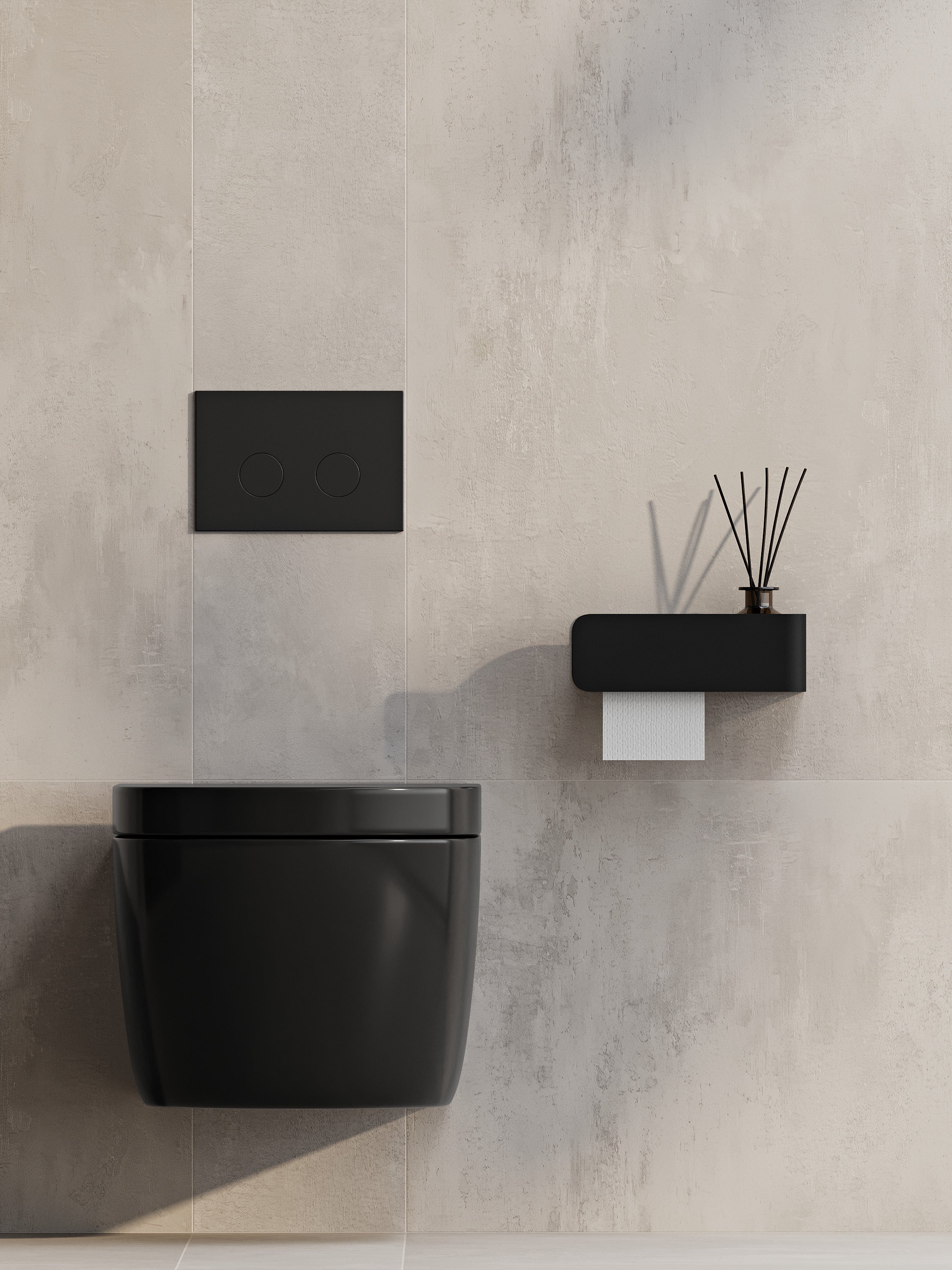 Modern Steel Toilet Paper Holder with Shelf