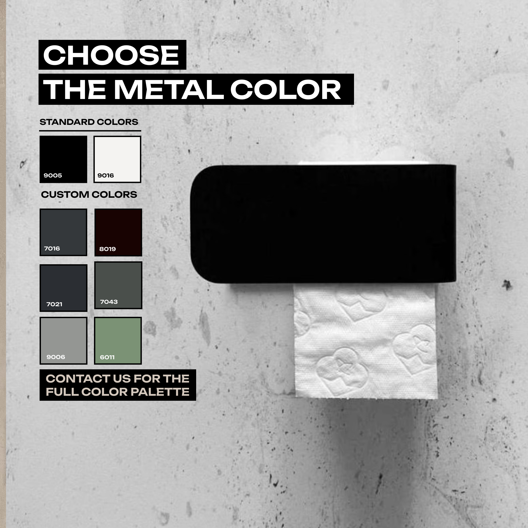 Wall-Mounted Steel Toilet Paper Holder