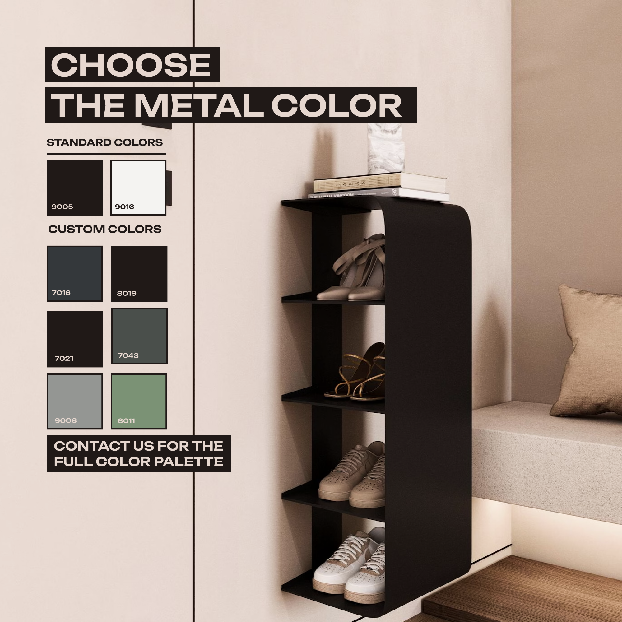 Floating Shoe Shelf – Modern Wall Mounted Entryway Rack