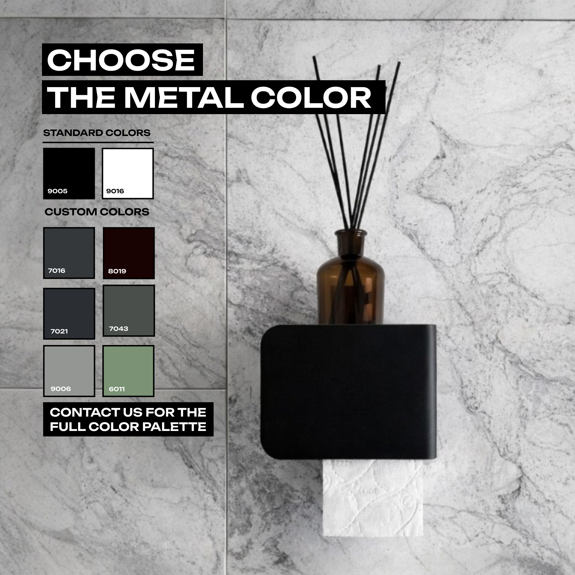 Steel Toilet Paper Holder with Shelf
