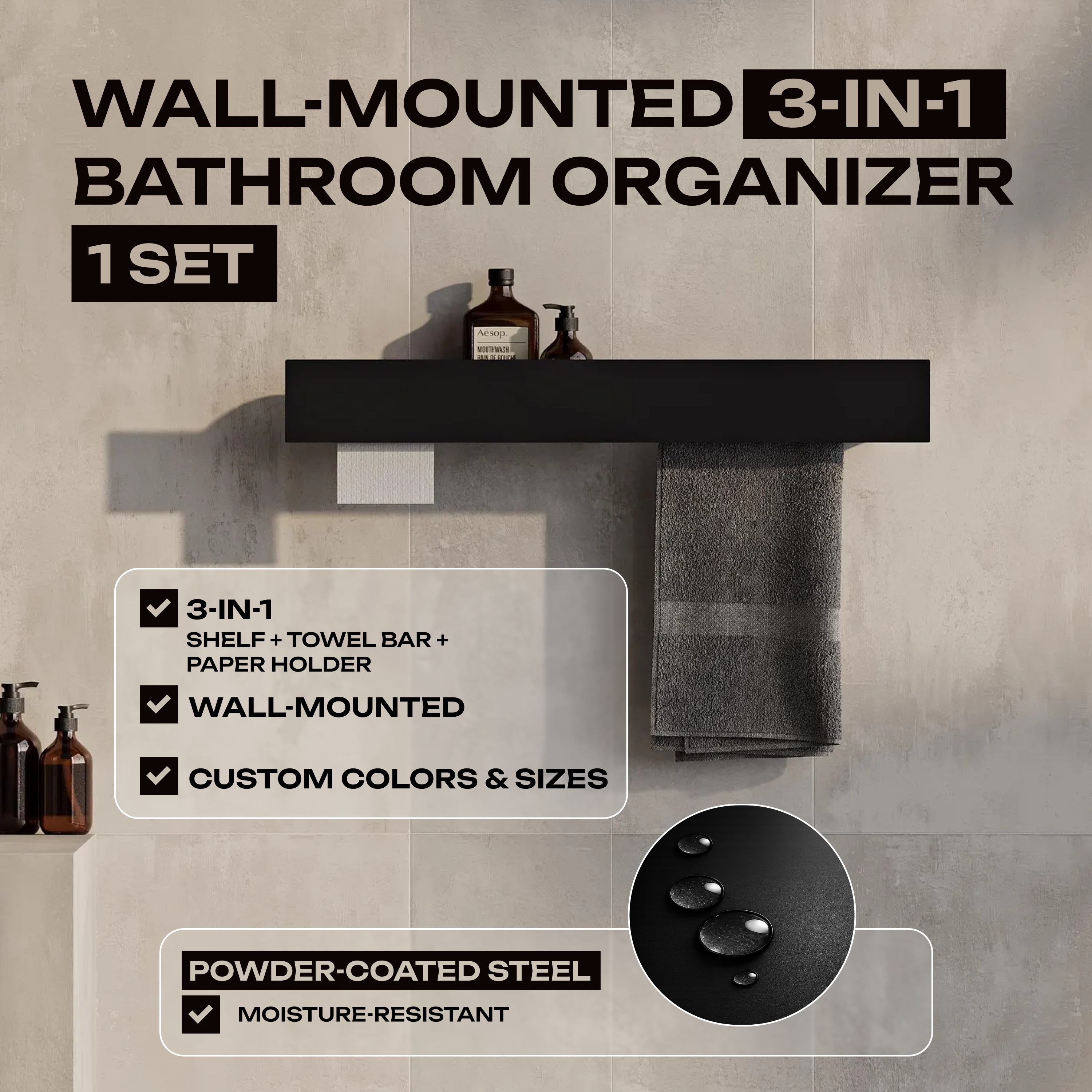 Portasciugamani e porta carta igienica