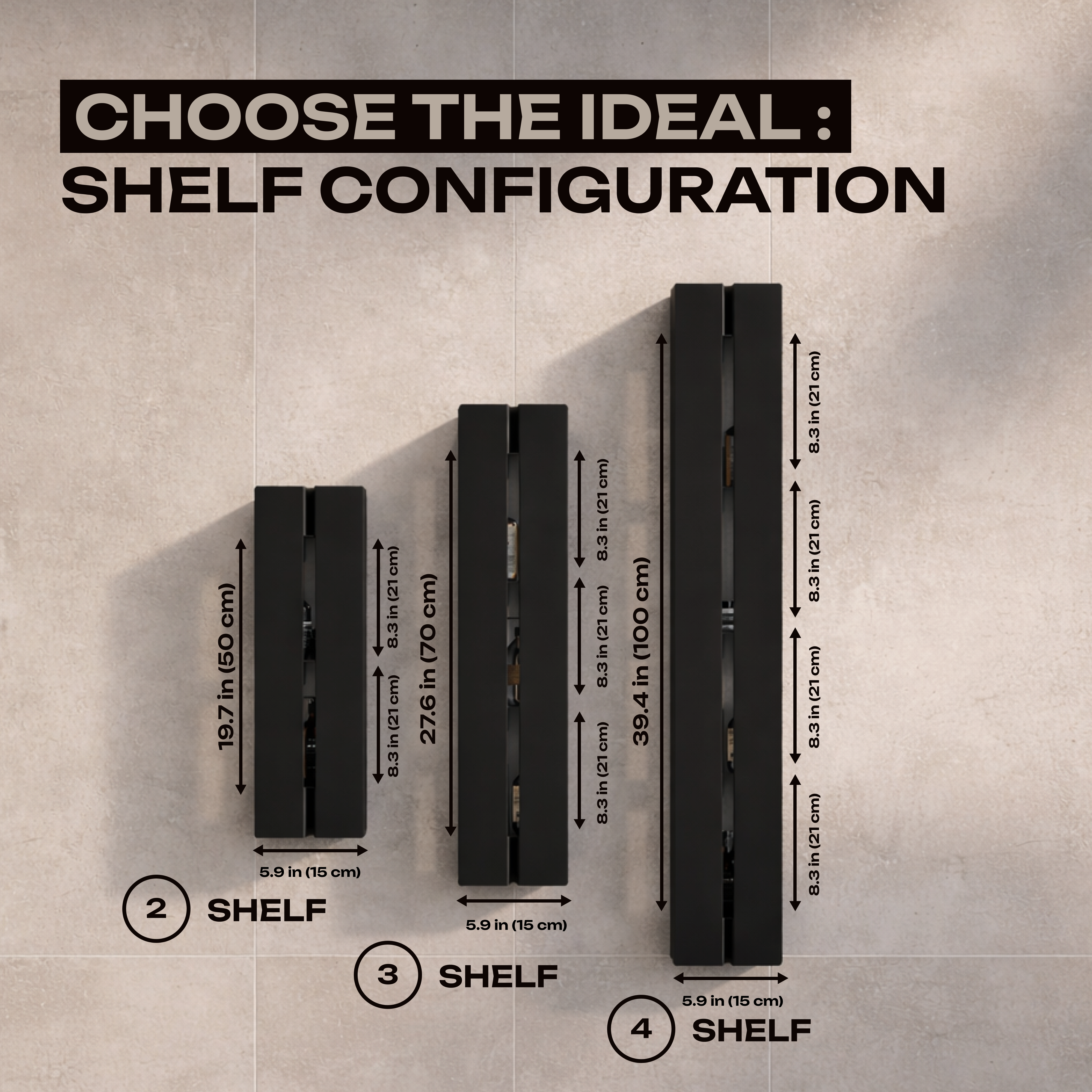 Vertical Metal Bathroom Shelf