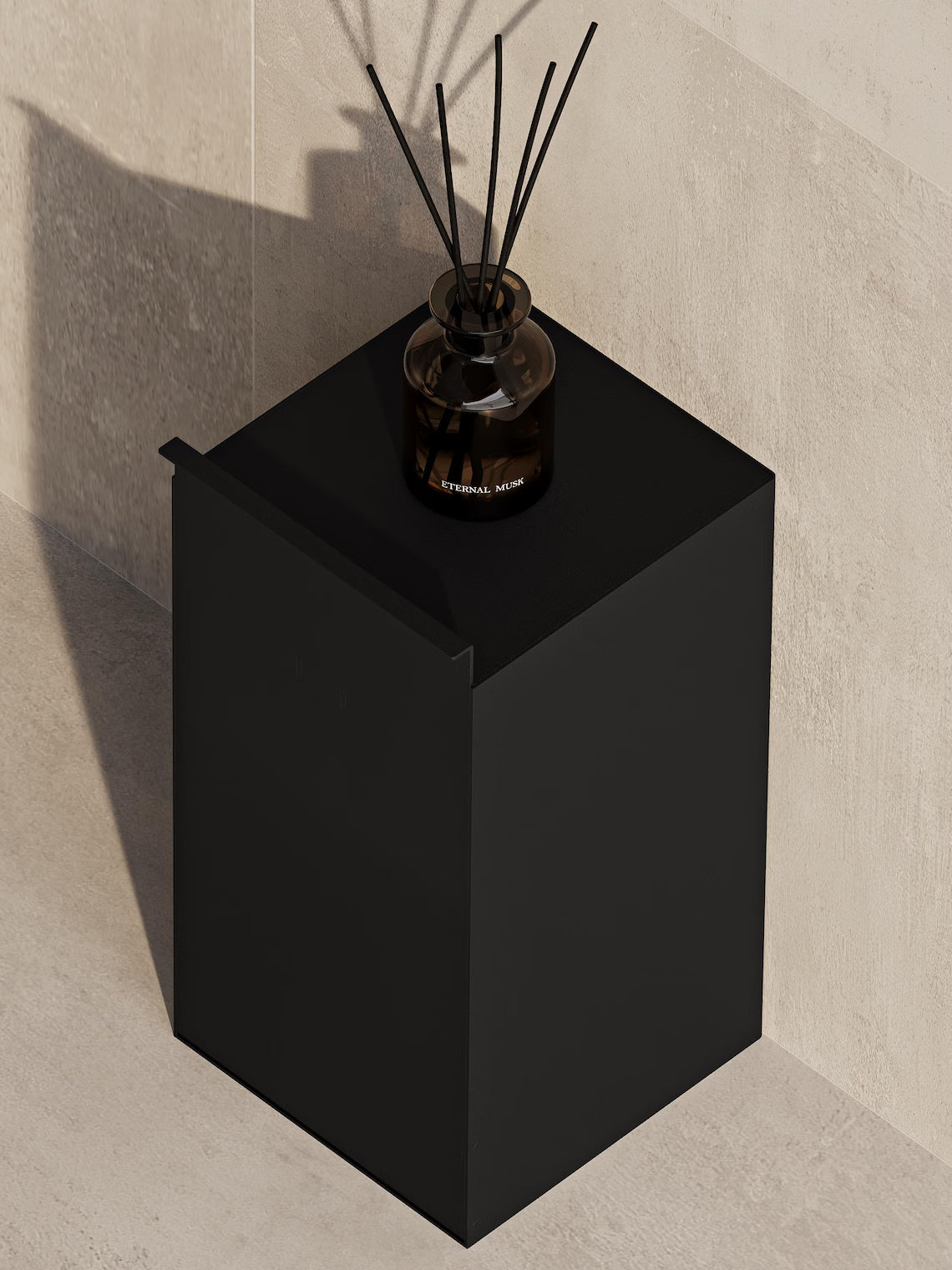 Pattumiera da bagno in metallo con coperchio – Cestino per rifiuti moderno e minimalista