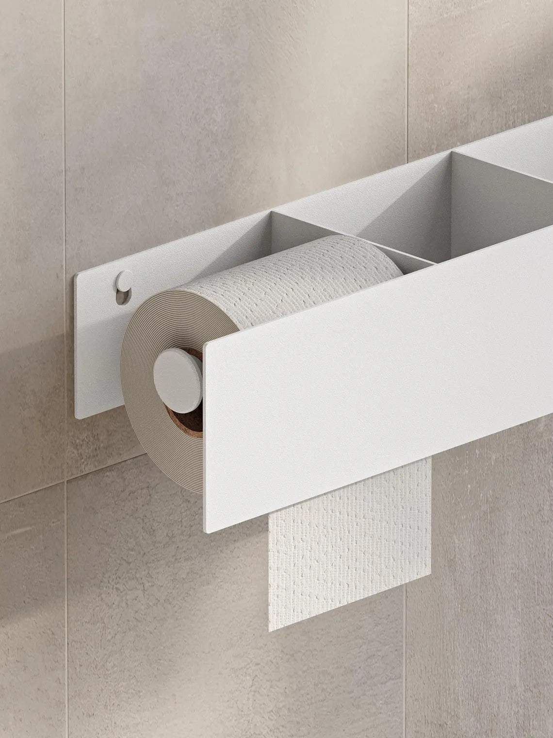 Mensola da parete per bagno 3 in 1: portasciugamani e porta carta igienica