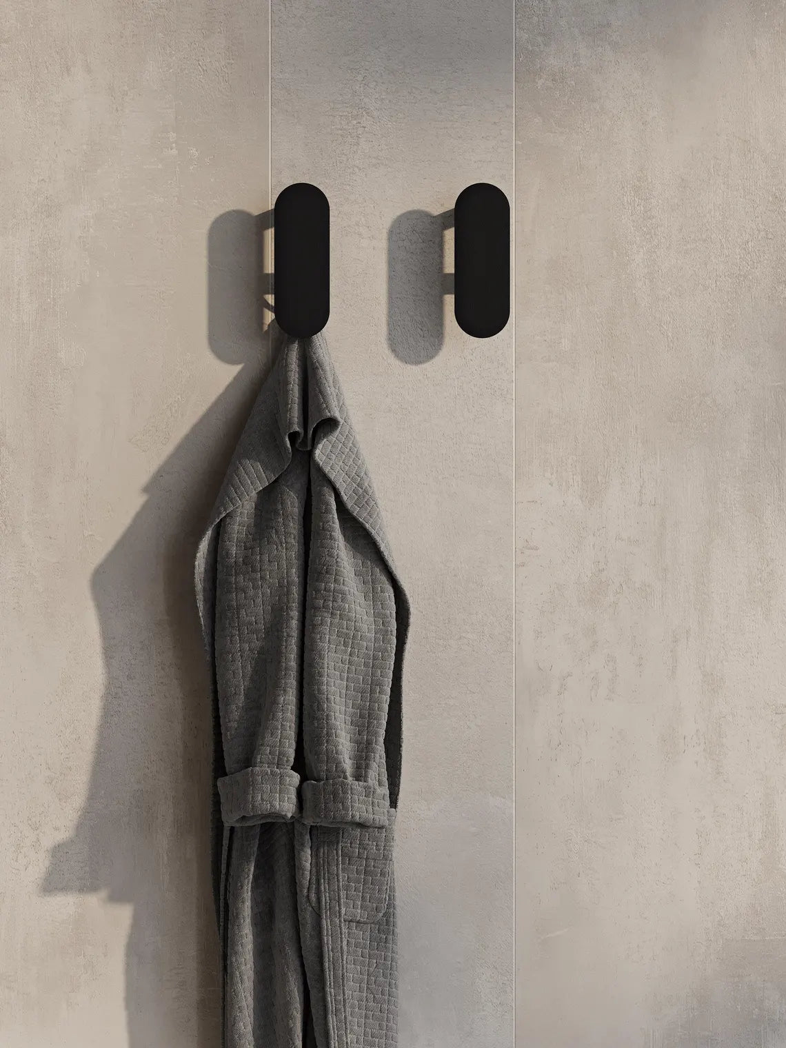 Gancio da parete minimalista in acciaio – Moderno portasciugamani e accappatoi per il bagno