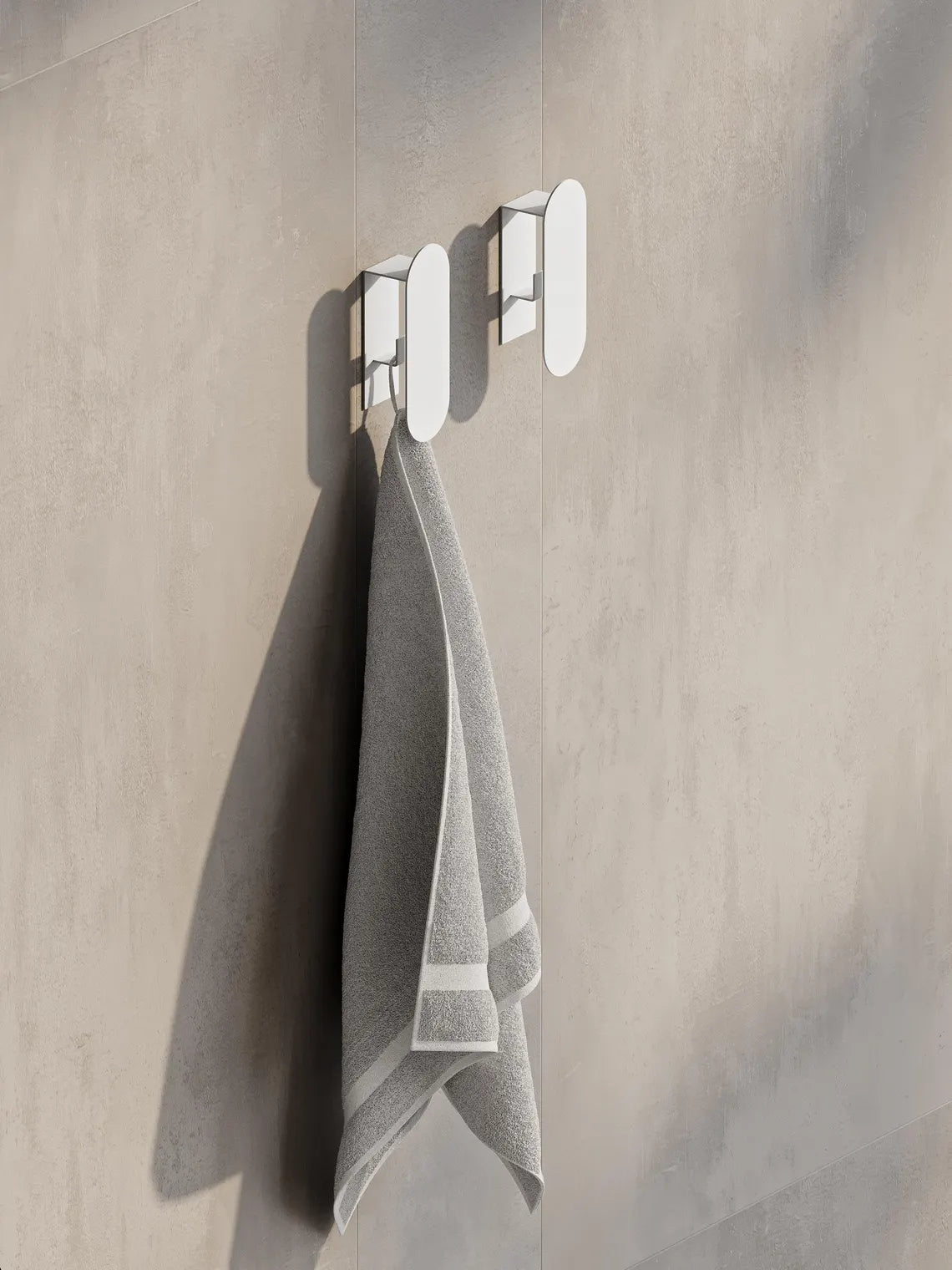 Gancio da parete minimalista in acciaio – Moderno portasciugamani e accappatoi per il bagno