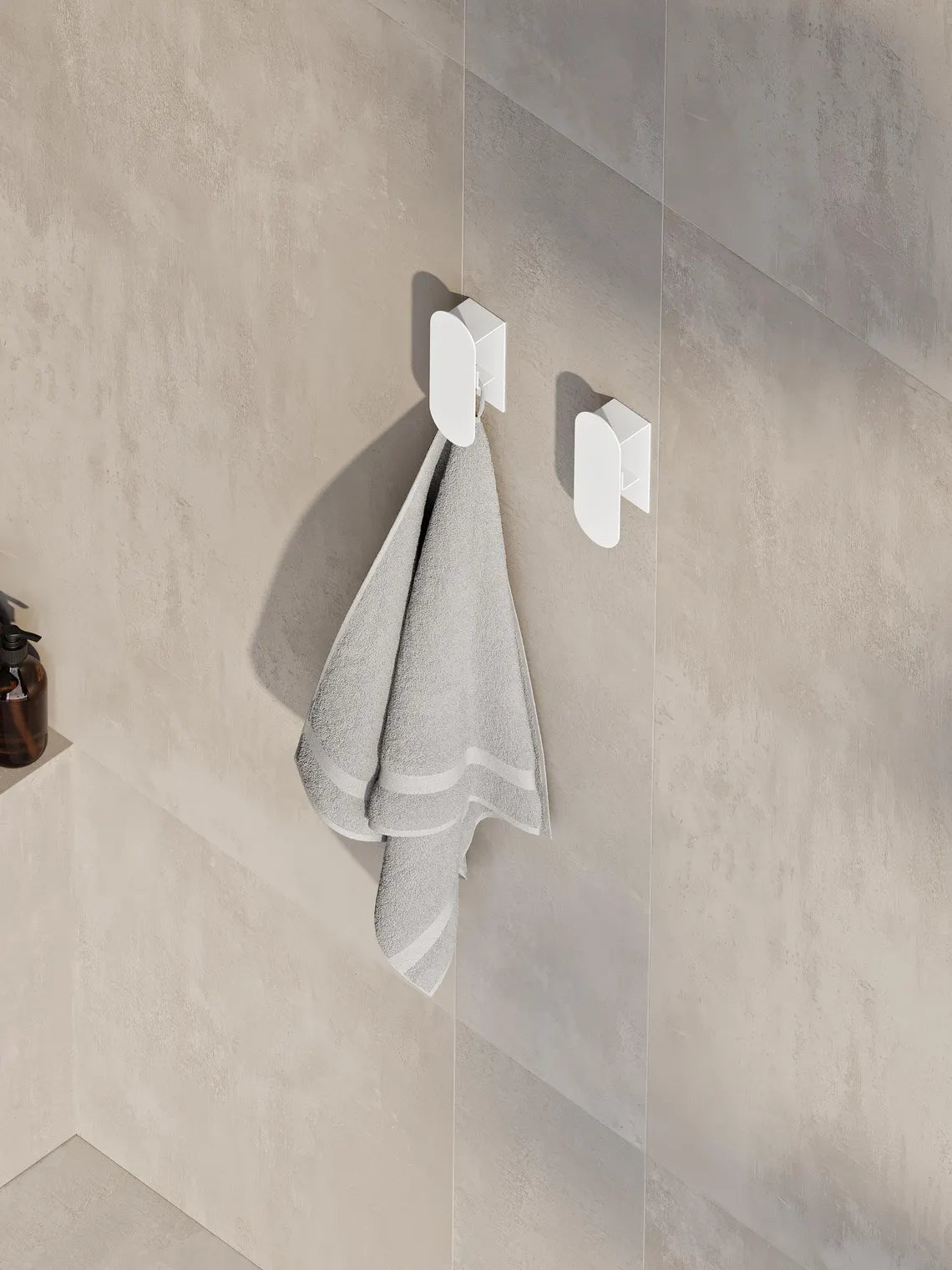 Gancio da parete minimalista in acciaio – Moderno portasciugamani e accappatoi per il bagno