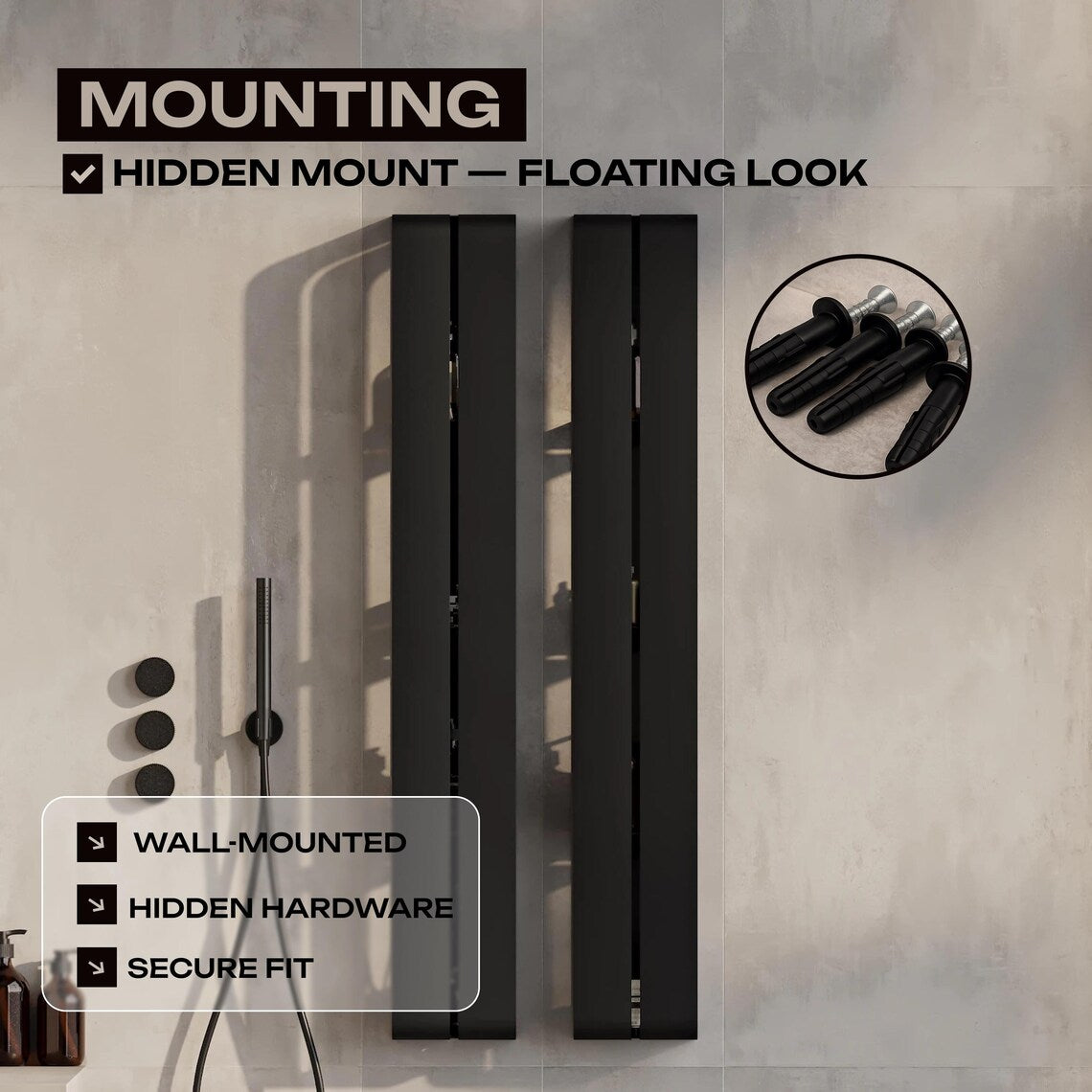 Vertical 3-Level Metal Shelf