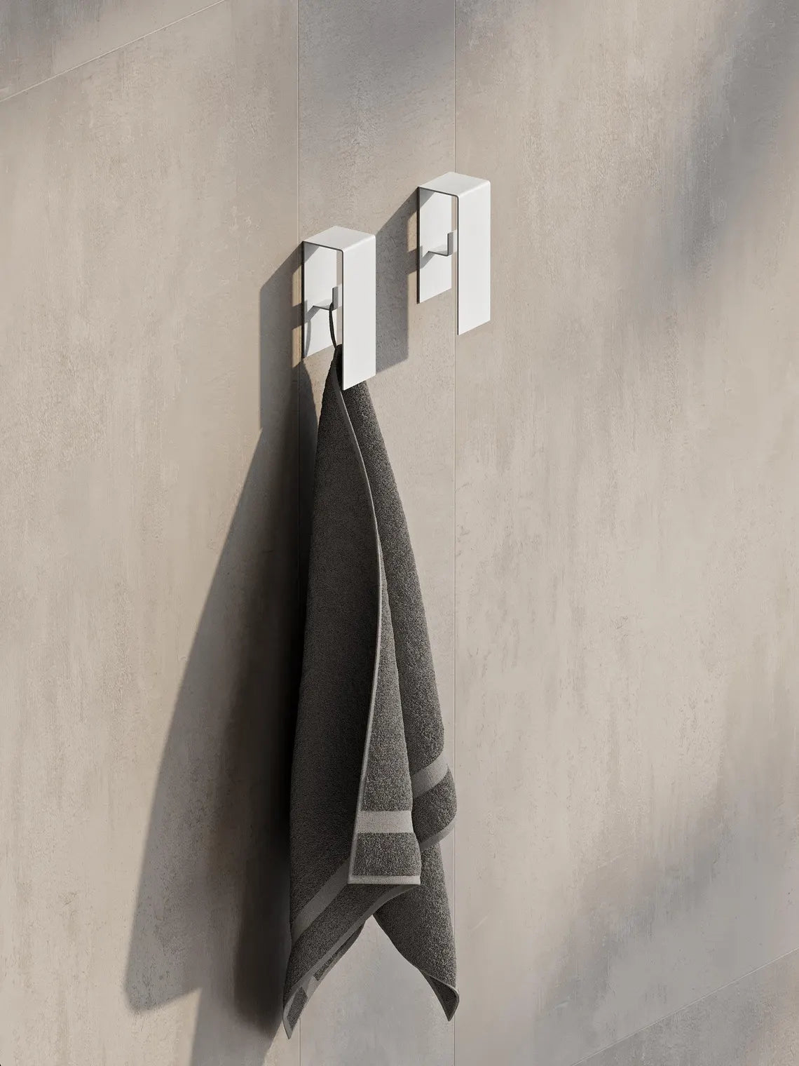 Ganci da parete in metallo nero per il bagno