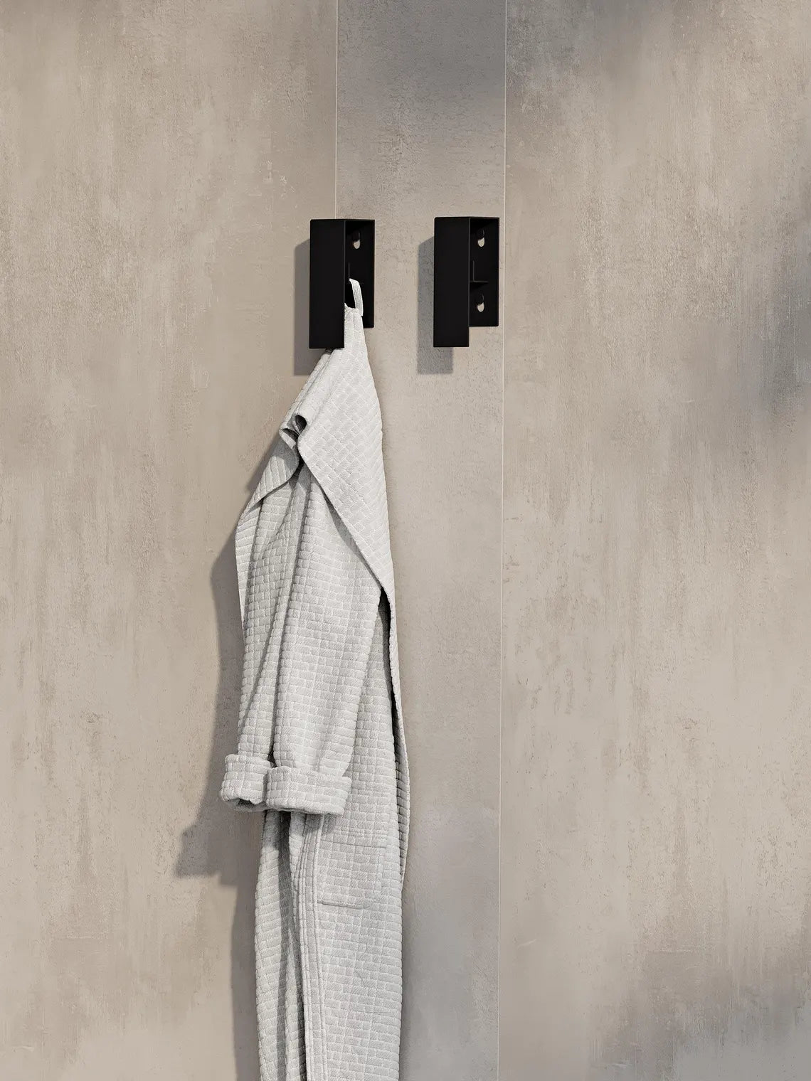 Ganci da parete in metallo nero per il bagno