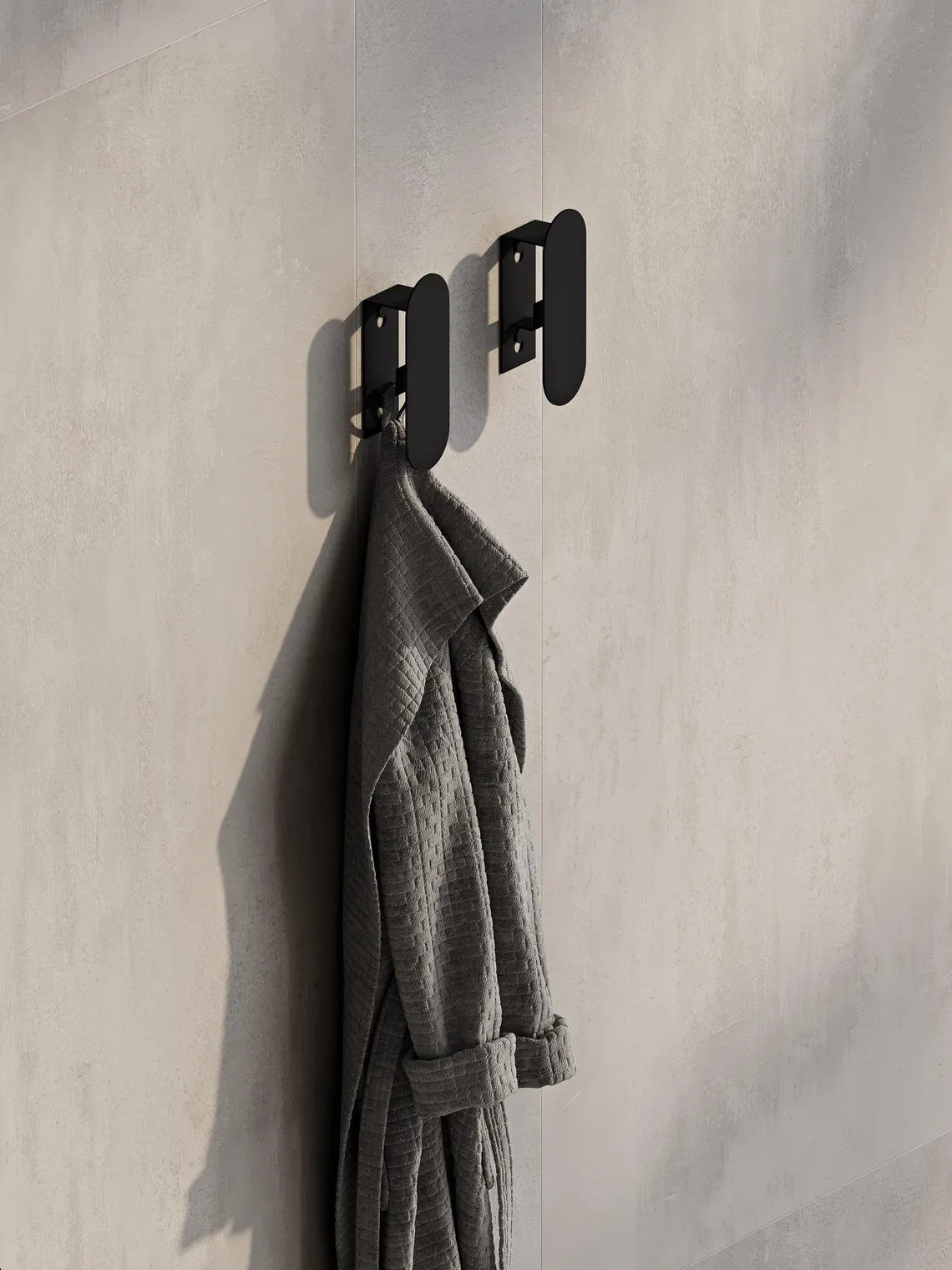 Gancio da parete minimalista in acciaio – Moderno portasciugamani e accappatoi per il bagno