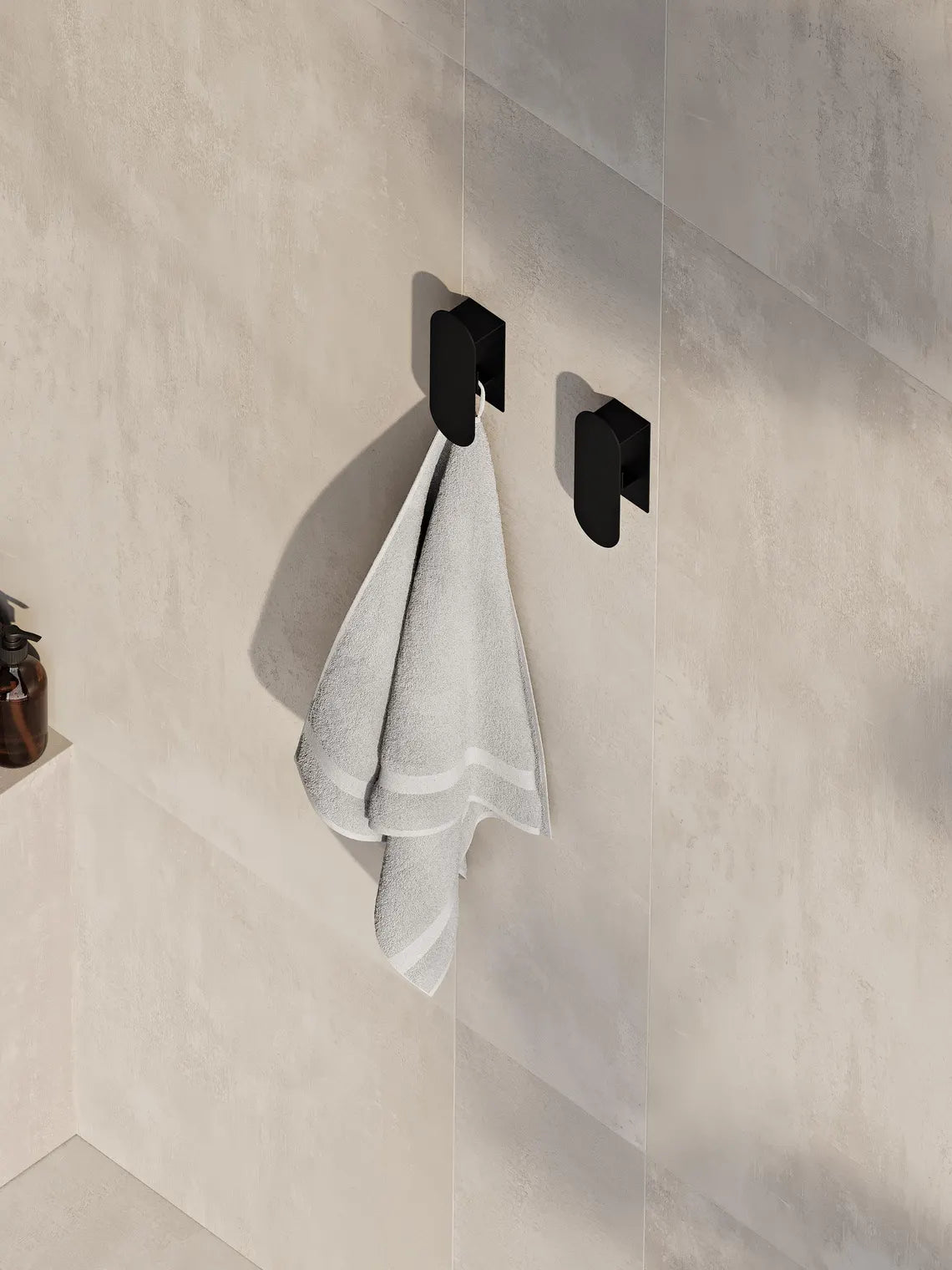 Gancio da parete minimalista in acciaio – Moderno portasciugamani e accappatoi per il bagno