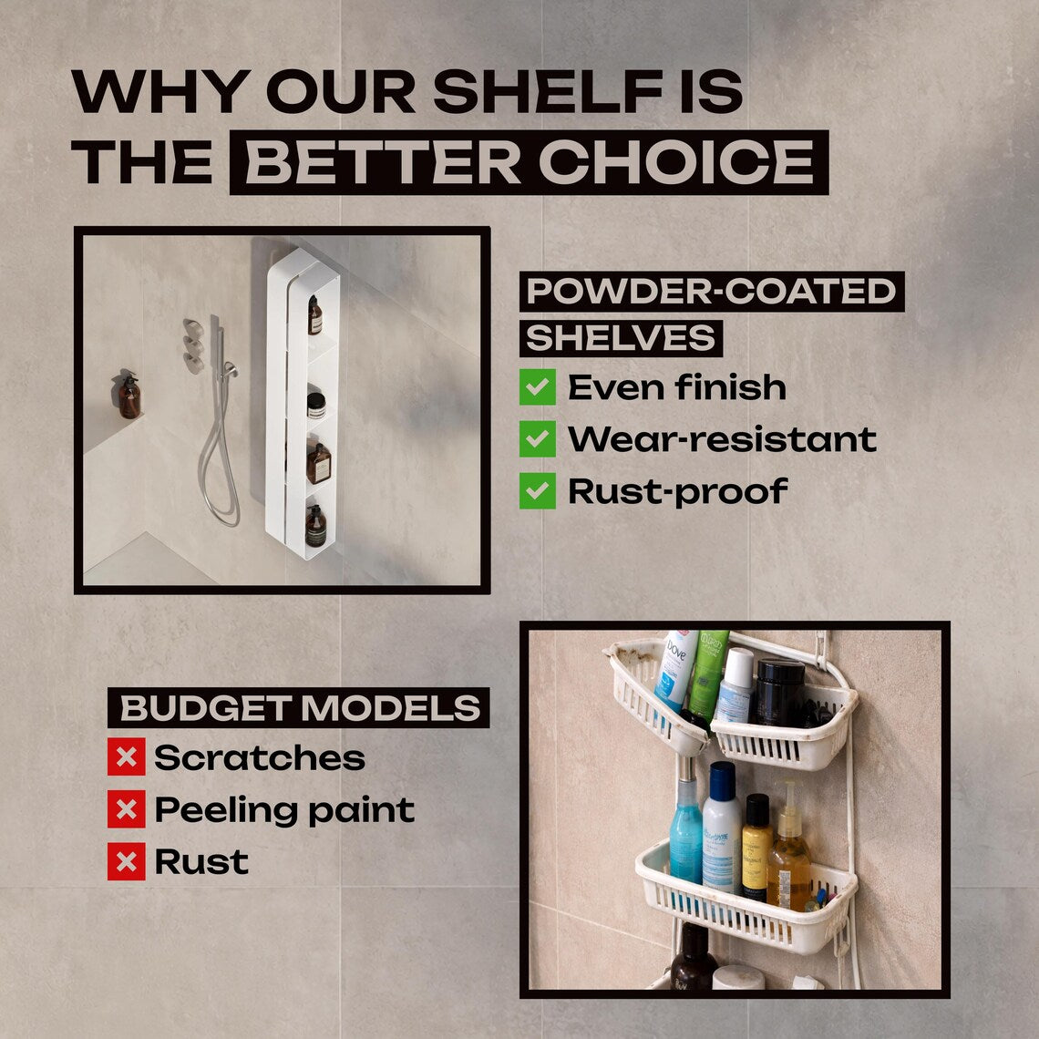 Vertical 3-Level Metal Shelf