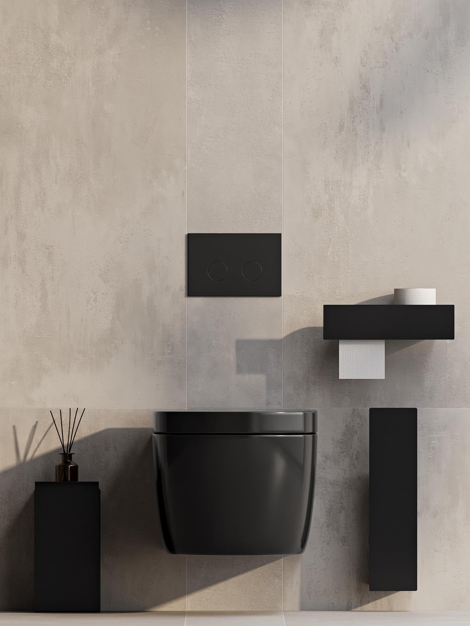 Set da bagno (cestino in acciaio, scopino per WC e portarotolo)