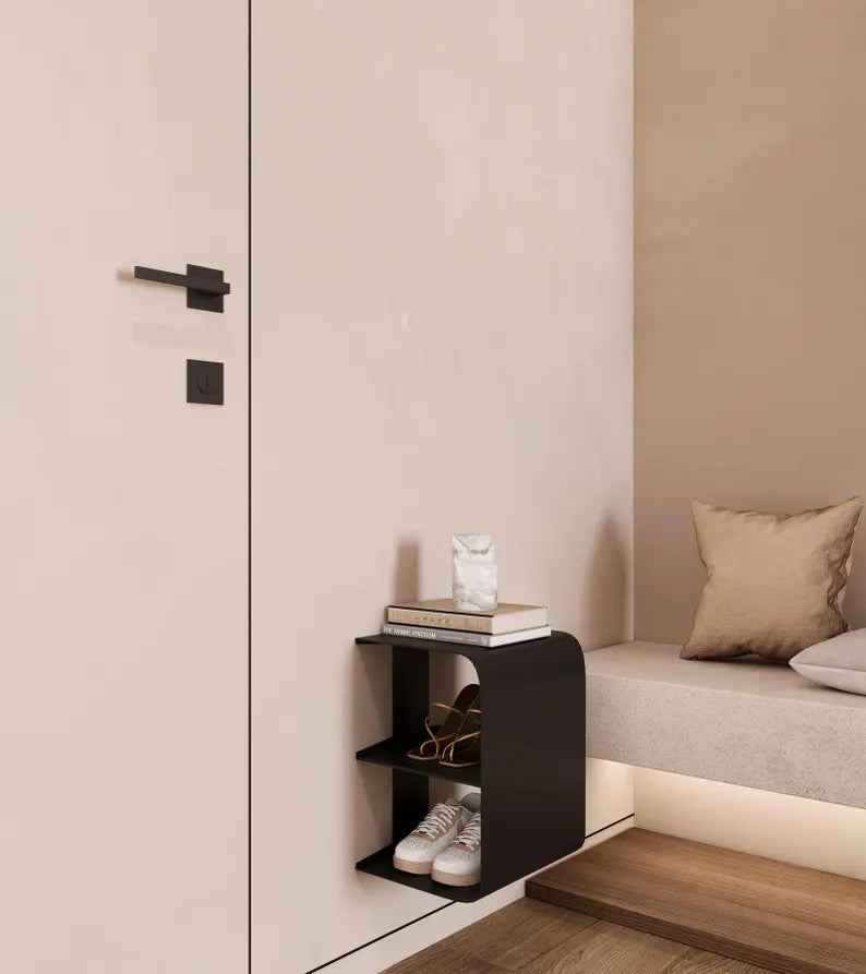 Scarpiera moderna in metallo – Scaffale portascarpe minimalista per ingresso