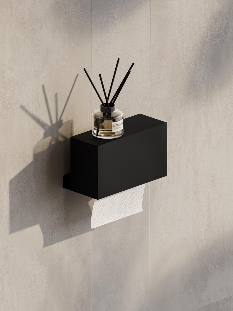Wall-Mounted Steel Tissue Holder Closed Design