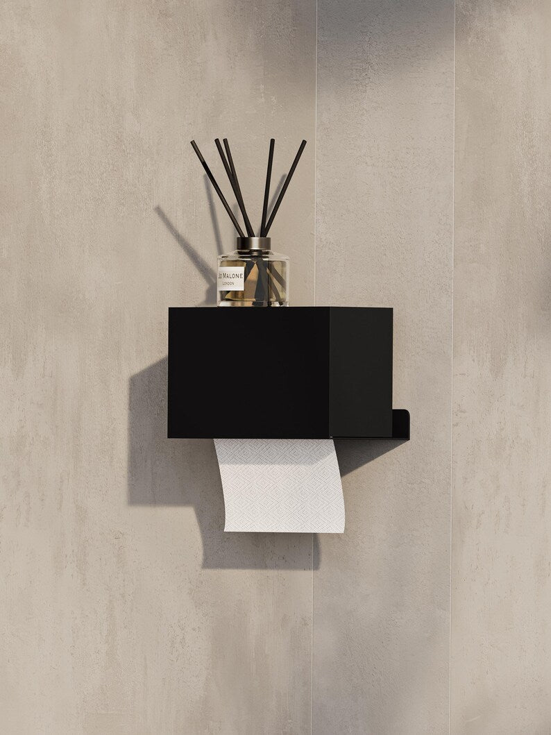 Wall-Mounted Steel Tissue Holder Closed Design