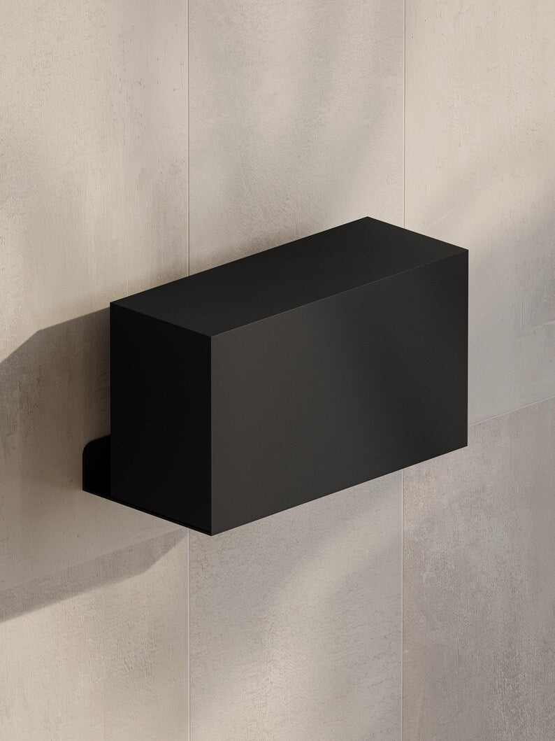 Wall-Mounted Steel Tissue Holder Closed Design