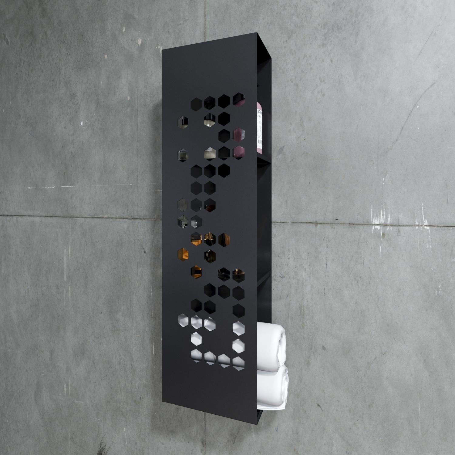 metal wall shelf
floating shelf
shower shelf black
metal wall shelves
black metal shelves
bathroom organizer
small wall shelves
bathroom wall shelf
black metal shelf
bathroom shelves
shelf with guardrail
shelves guardrail
shower shelves