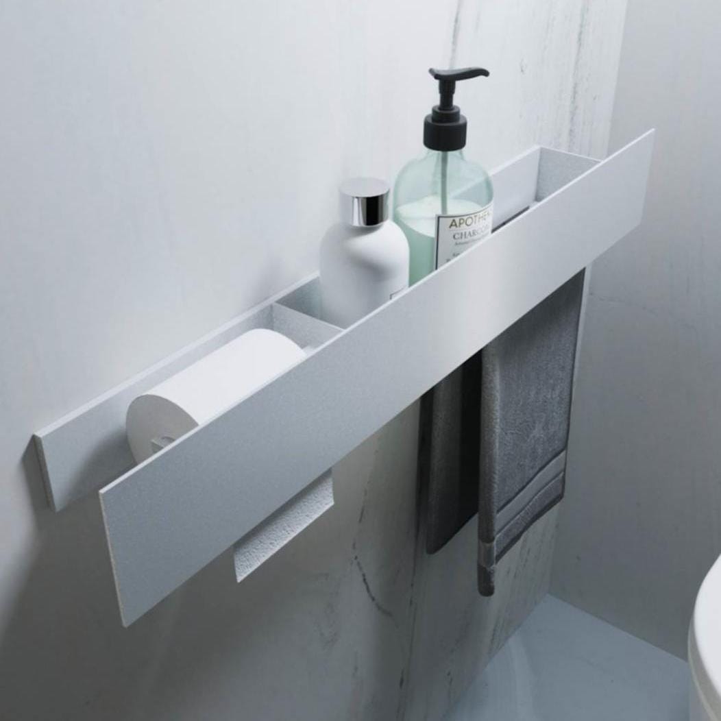 towel rack
towel holder
towel rail
bathroom organizer
shelf and towel rail
wall-mounted shelf
bathroom wall shelf
shelf with towel bar
toilet paper holder
toilet roll holder
toilet paper storage
toilet wall shelf
toilet towel holder