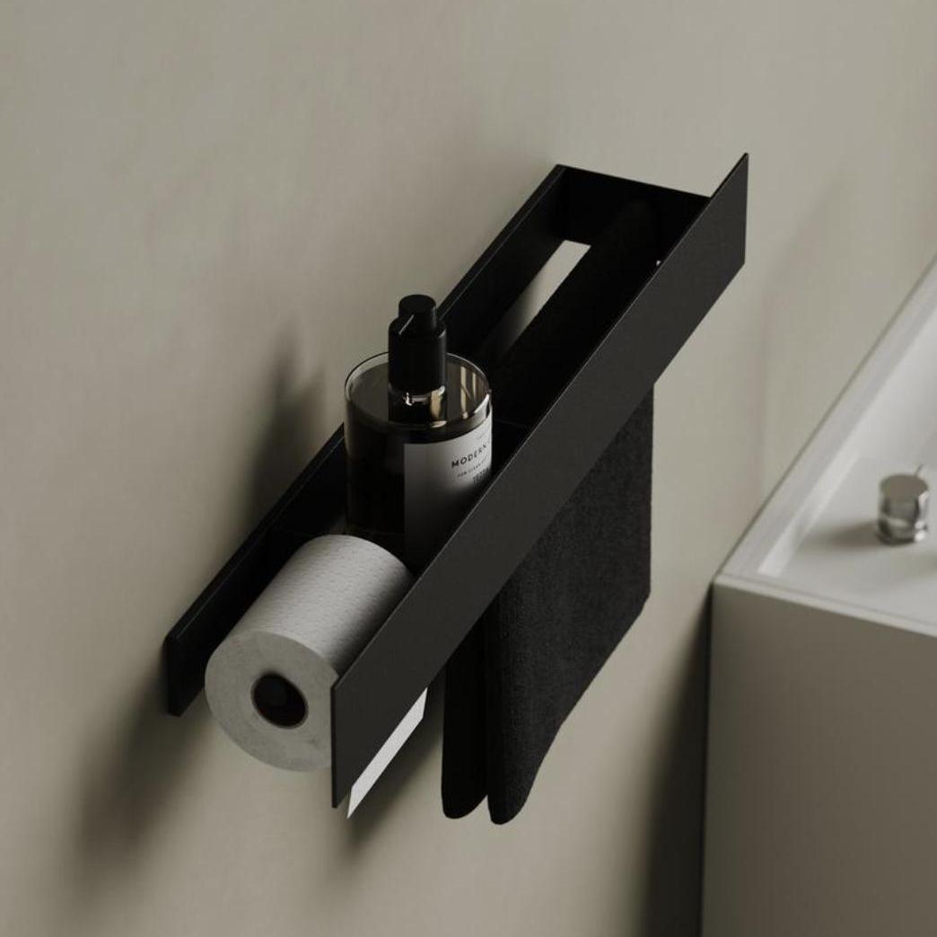 towel rack
towel holder
towel rail
bathroom organizer
shelf and towel rail
wall-mounted shelf
bathroom wall shelf
shelf with towel bar
toilet paper holder
toilet roll holder
toilet paper storage
toilet wall shelf
toilet towel holder