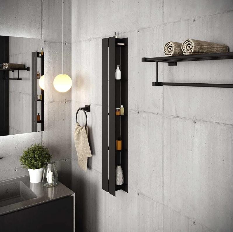 shower shelf
shower shelf black
wall mounted shelf
floating shelf
floating shelves
bathroom storage
concrete shelf
bathroom shelves
wall mounted shelves
metal shelves
modern shelves
minimal shelves
hidden shelves