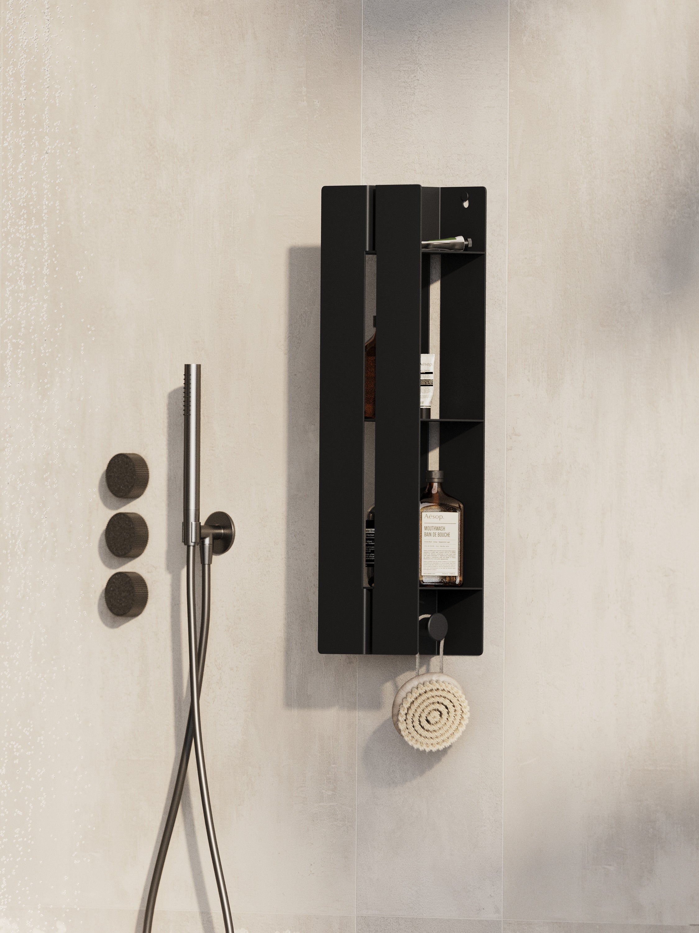 Vertical Metal Bathroom Shelf