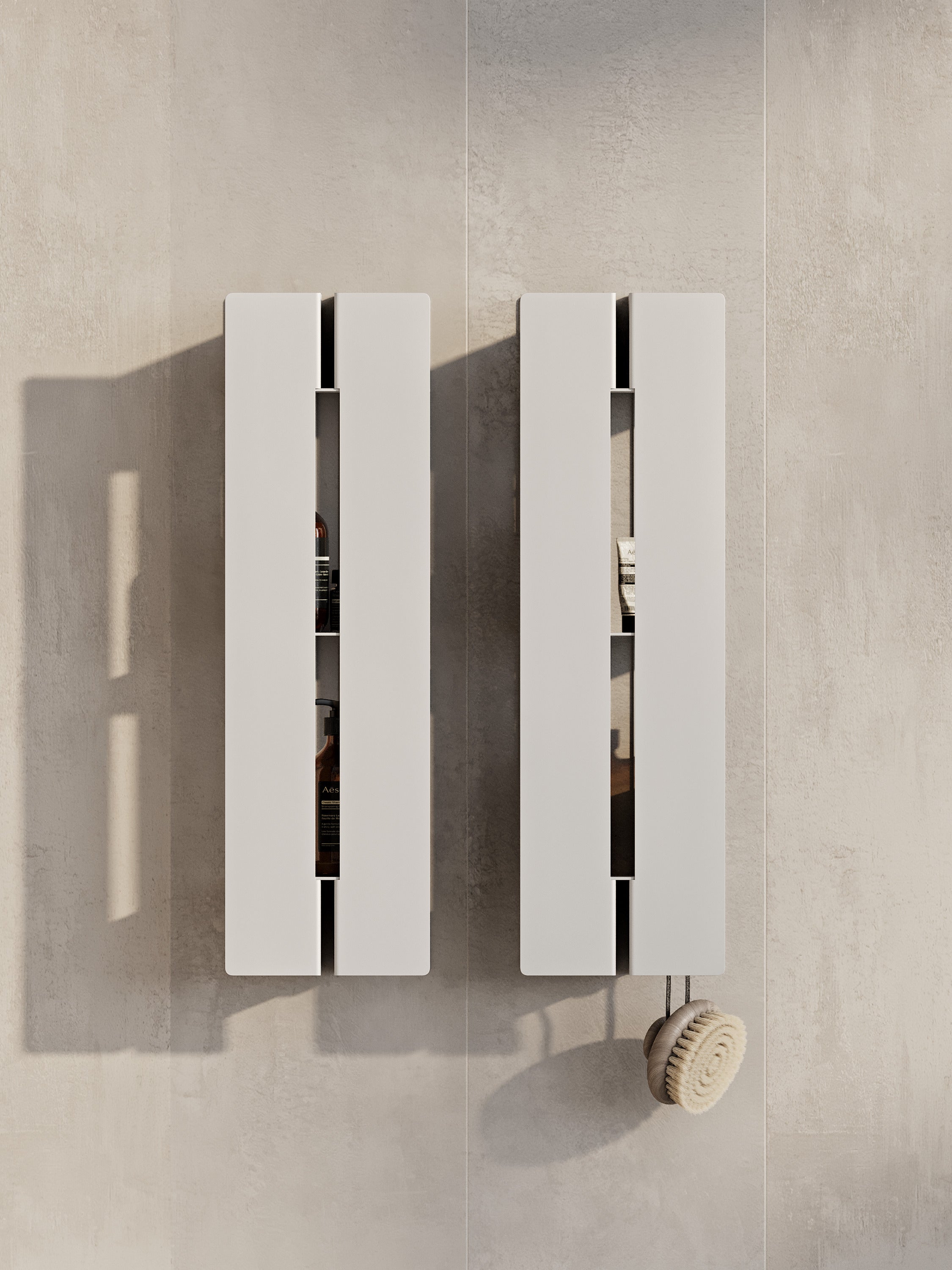 Vertical Metal Bathroom Shelf