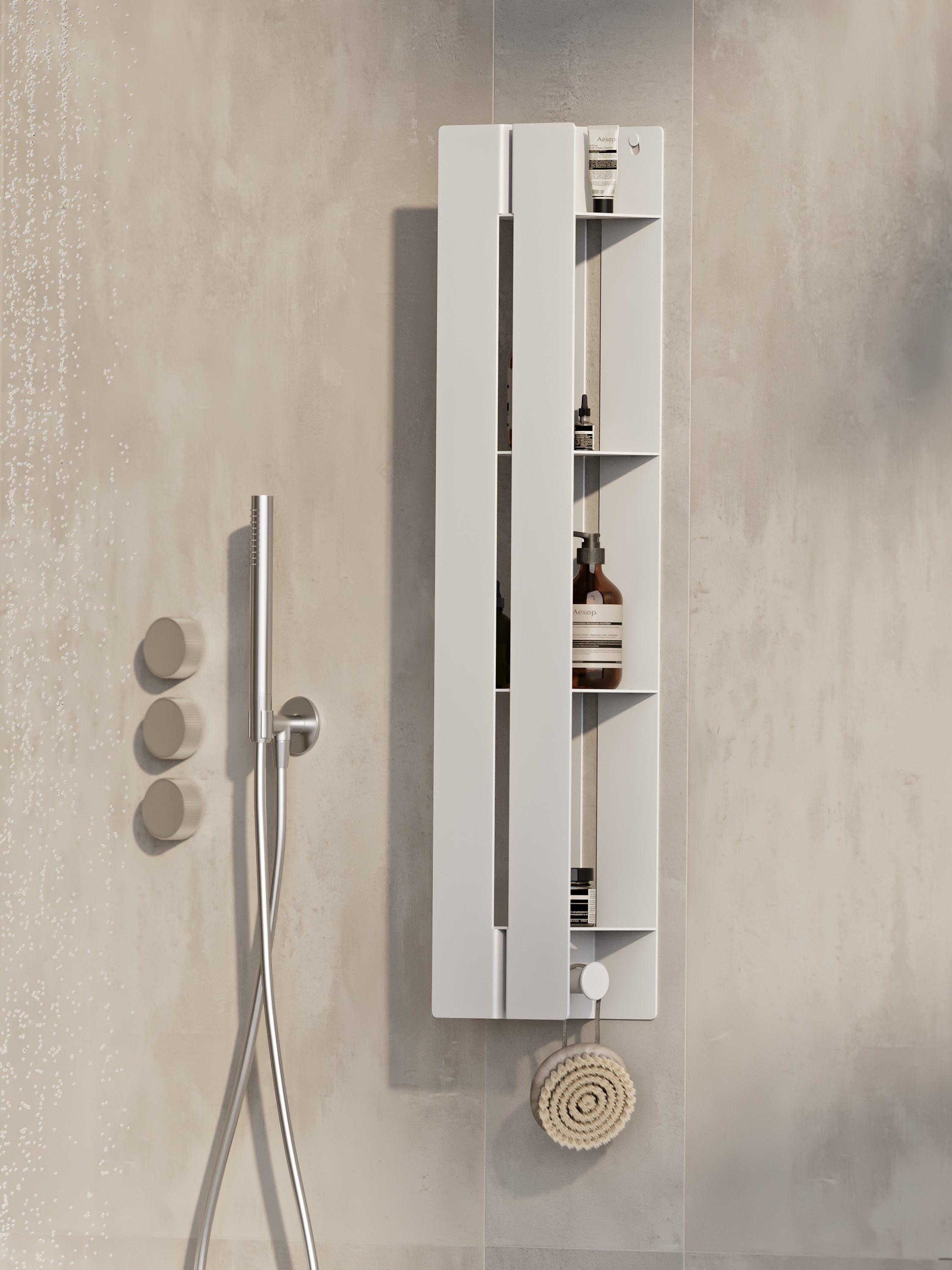 Vertical Metal Bathroom Shelf