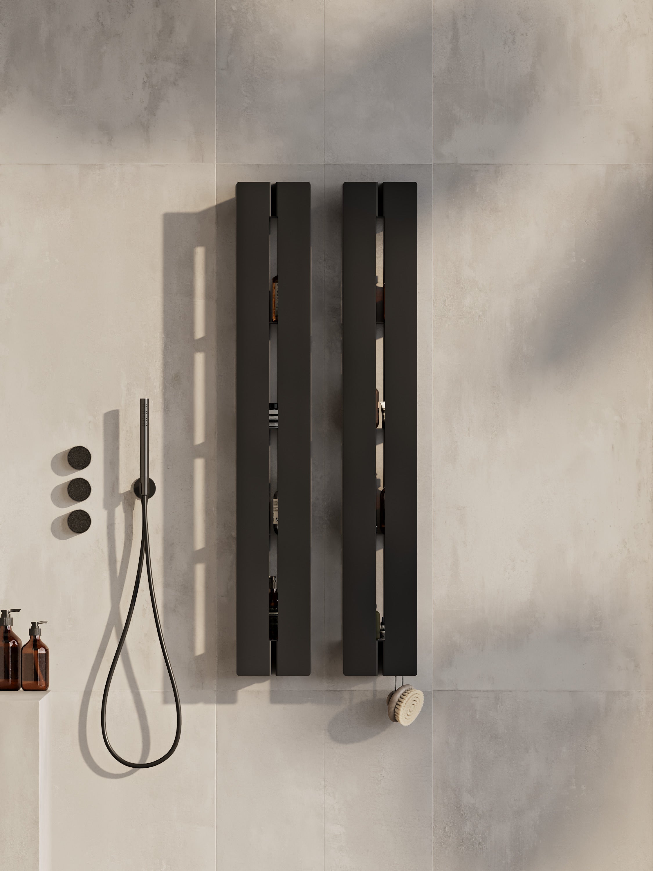 Vertical Metal Bathroom Shelf