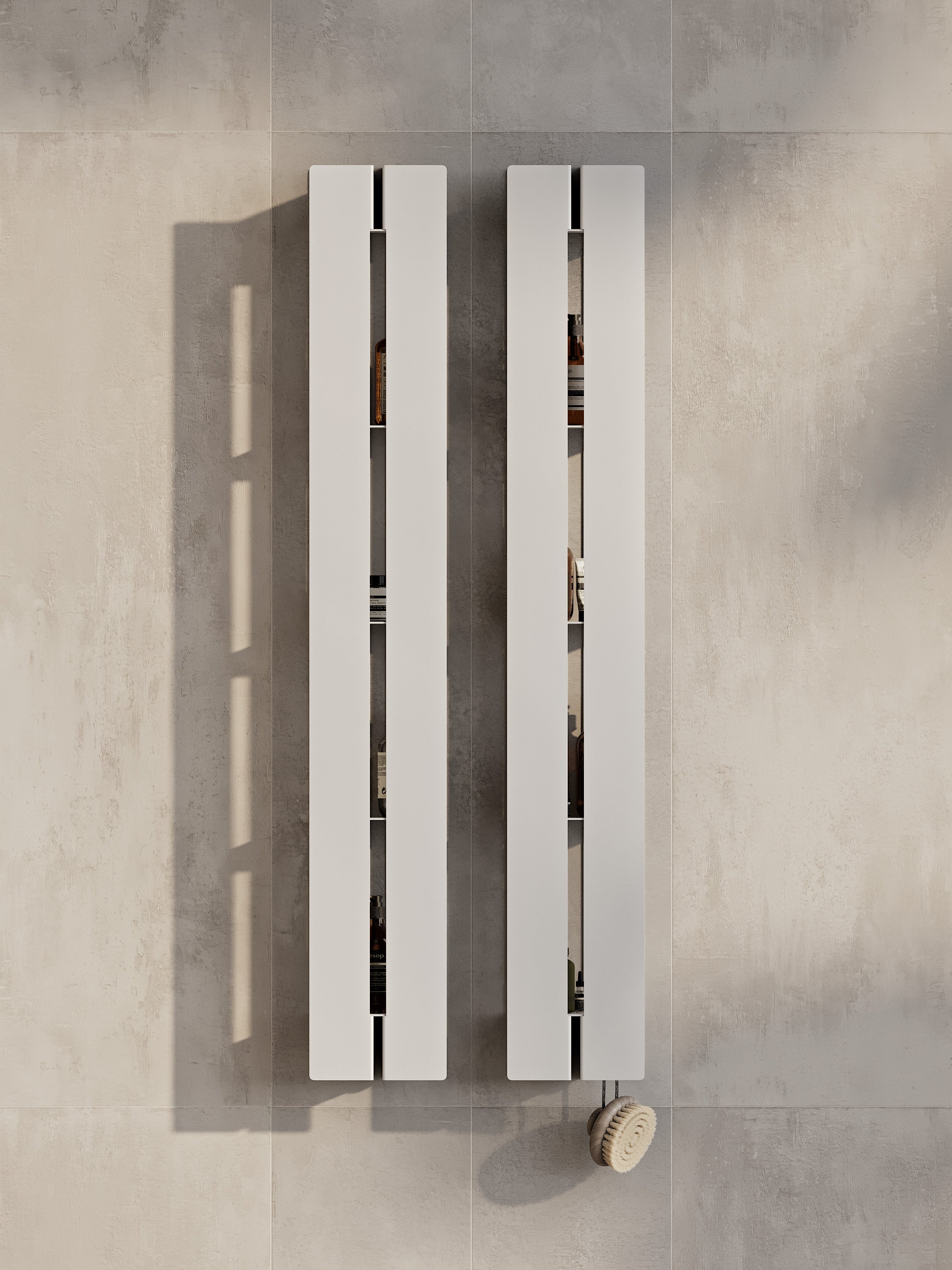 Vertical Metal Bathroom Shelf