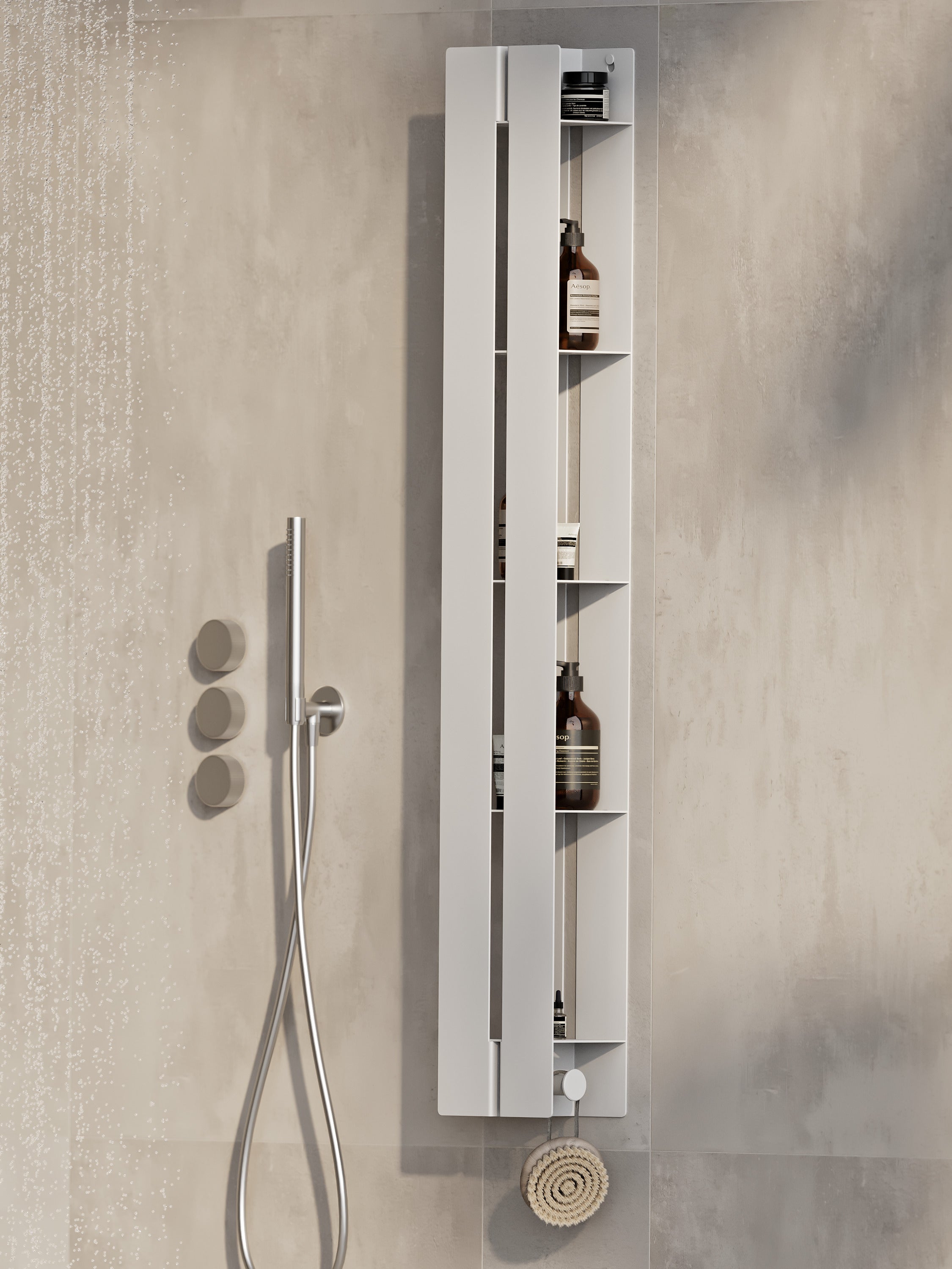 Vertical Metal Bathroom Shelf