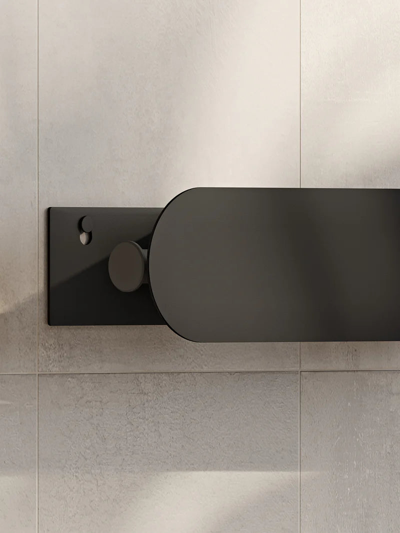 Mensola da bagno a parete con portasciugamani e porta carta igienica