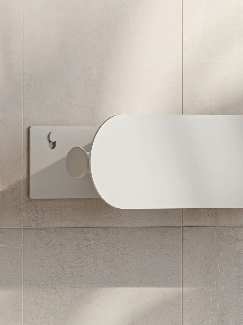 Wall-Mounted Bathroom Shelf with Towel Bar & Toilet Paper Holder