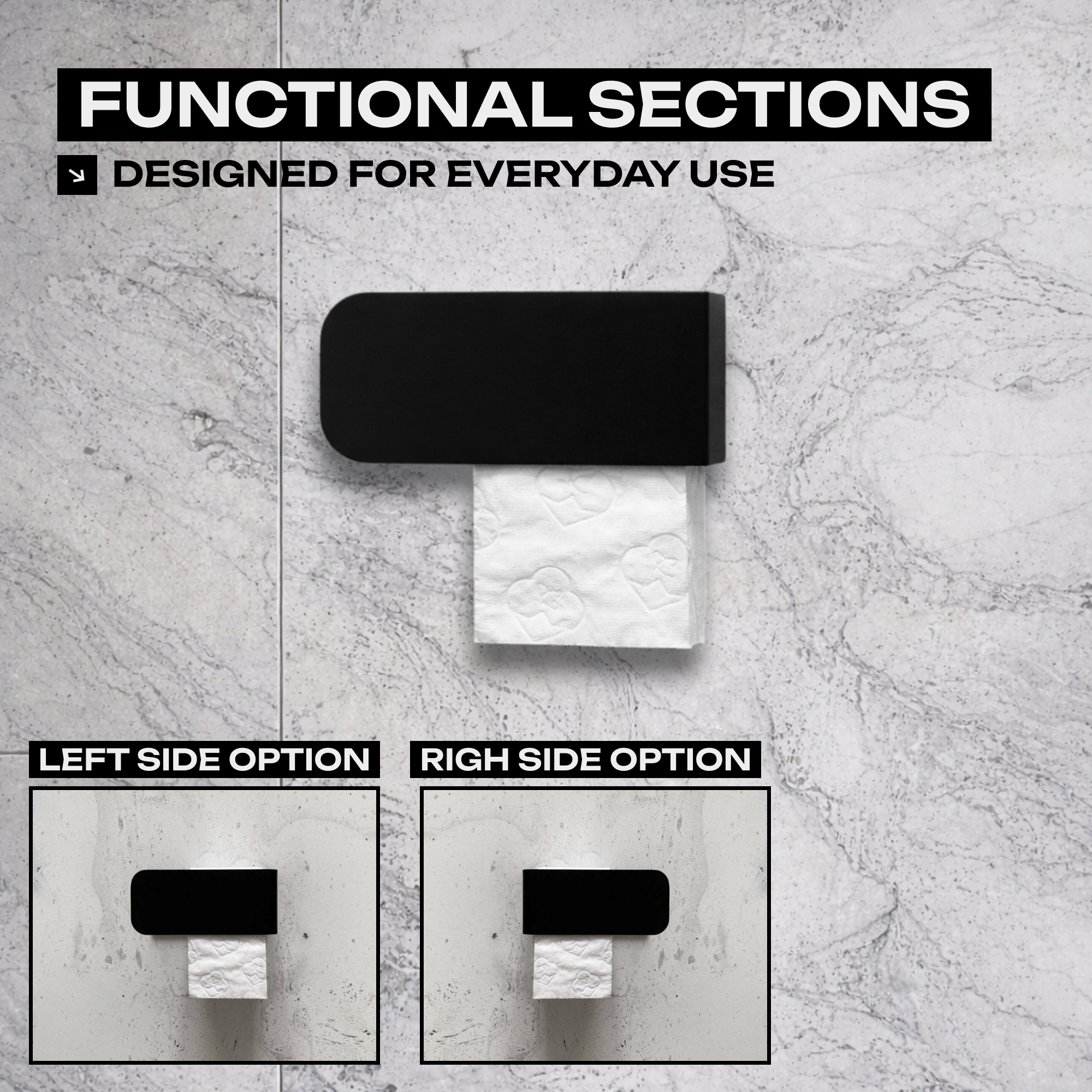 Wall-Mounted Steel Toilet Paper Holder