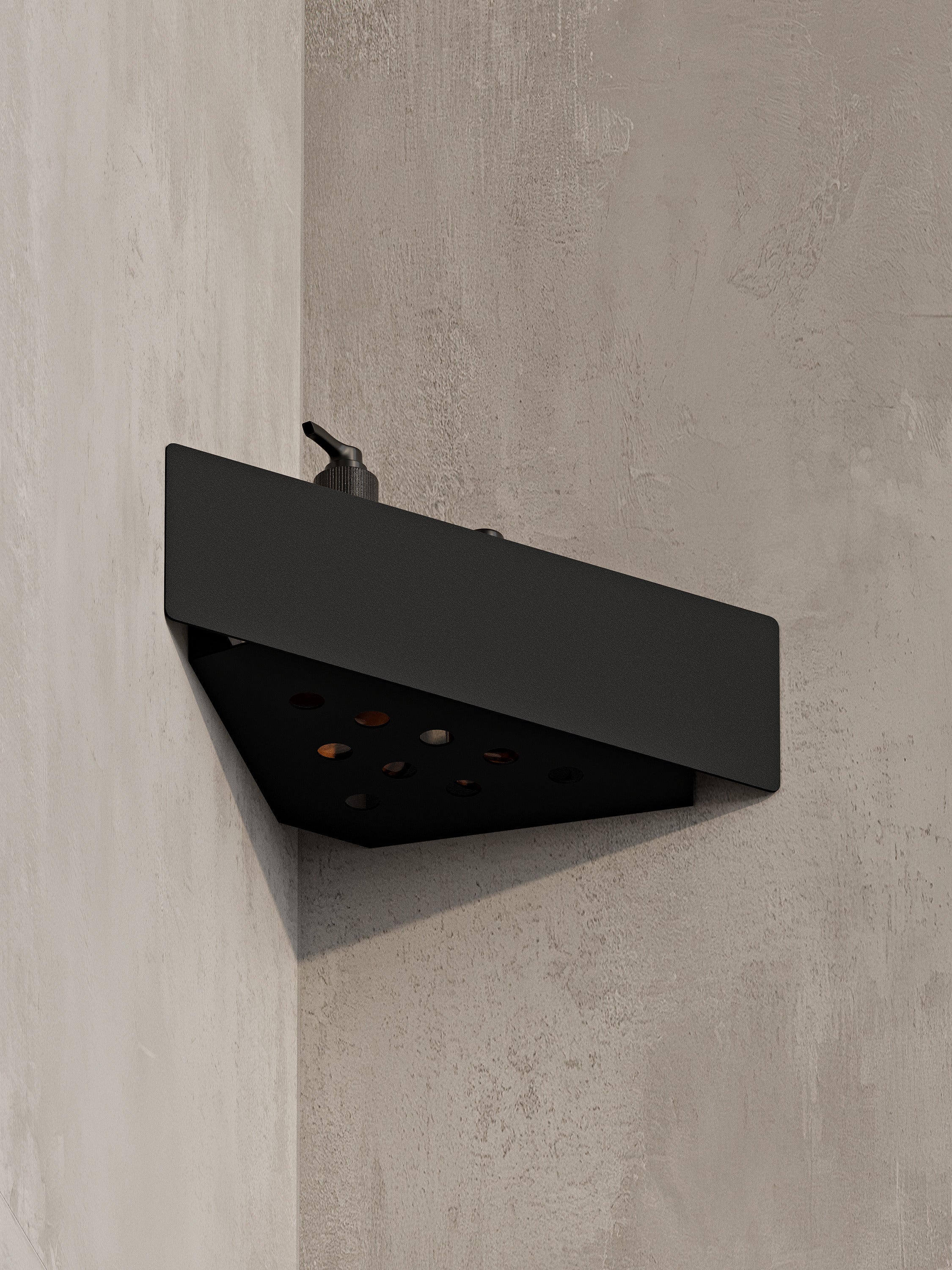 Wall-Mounted Corner Shower Shelf